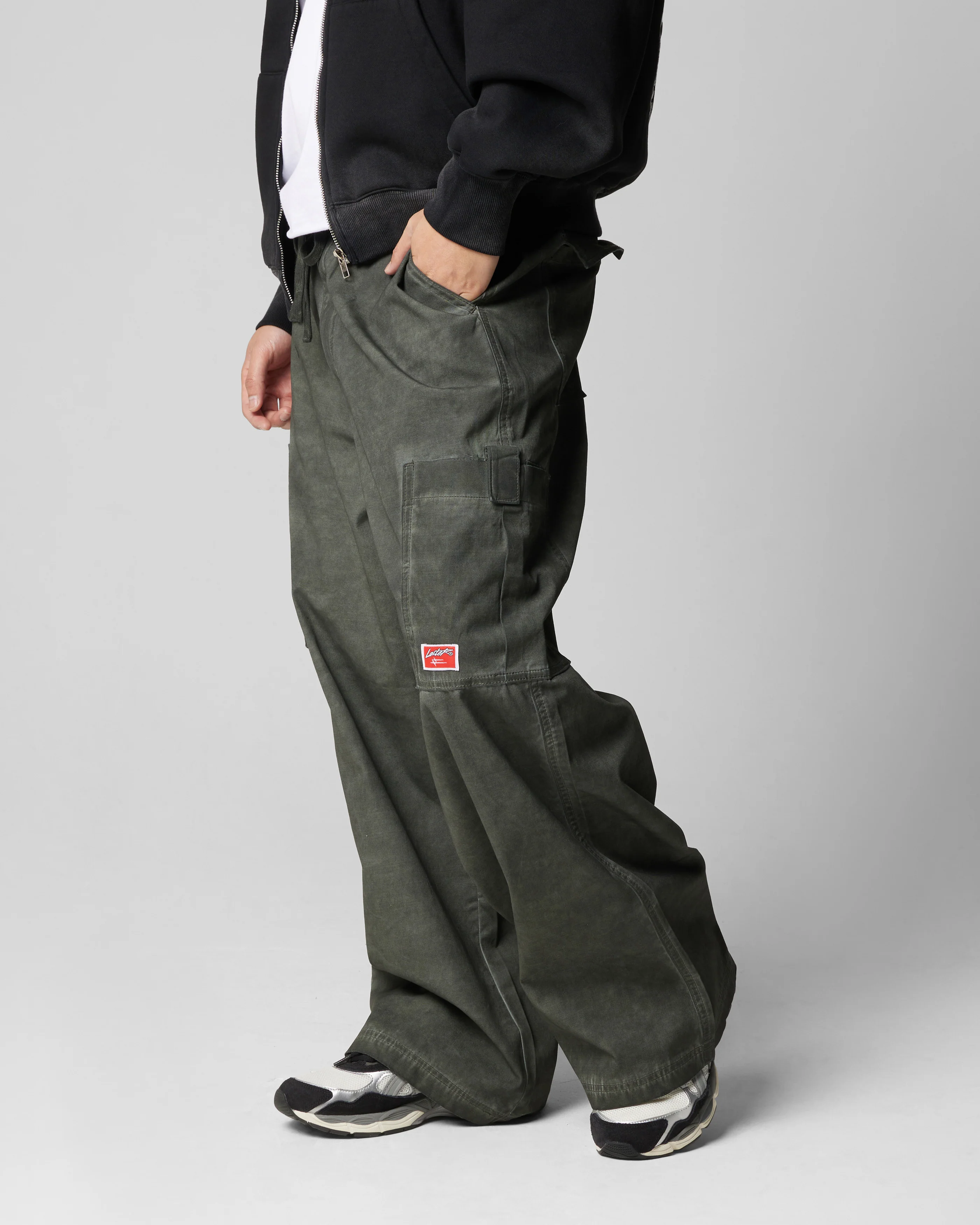Loiter Kraven Parachute Pants Khaki - Image 6
