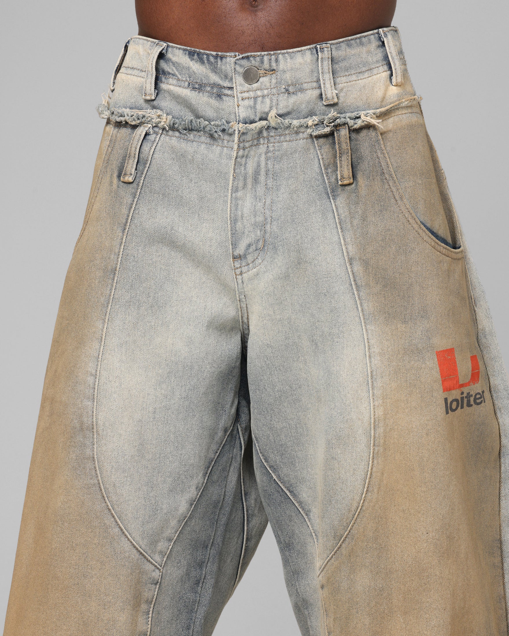 Loiter Layered Western Jeans Blue Wash - Image 7