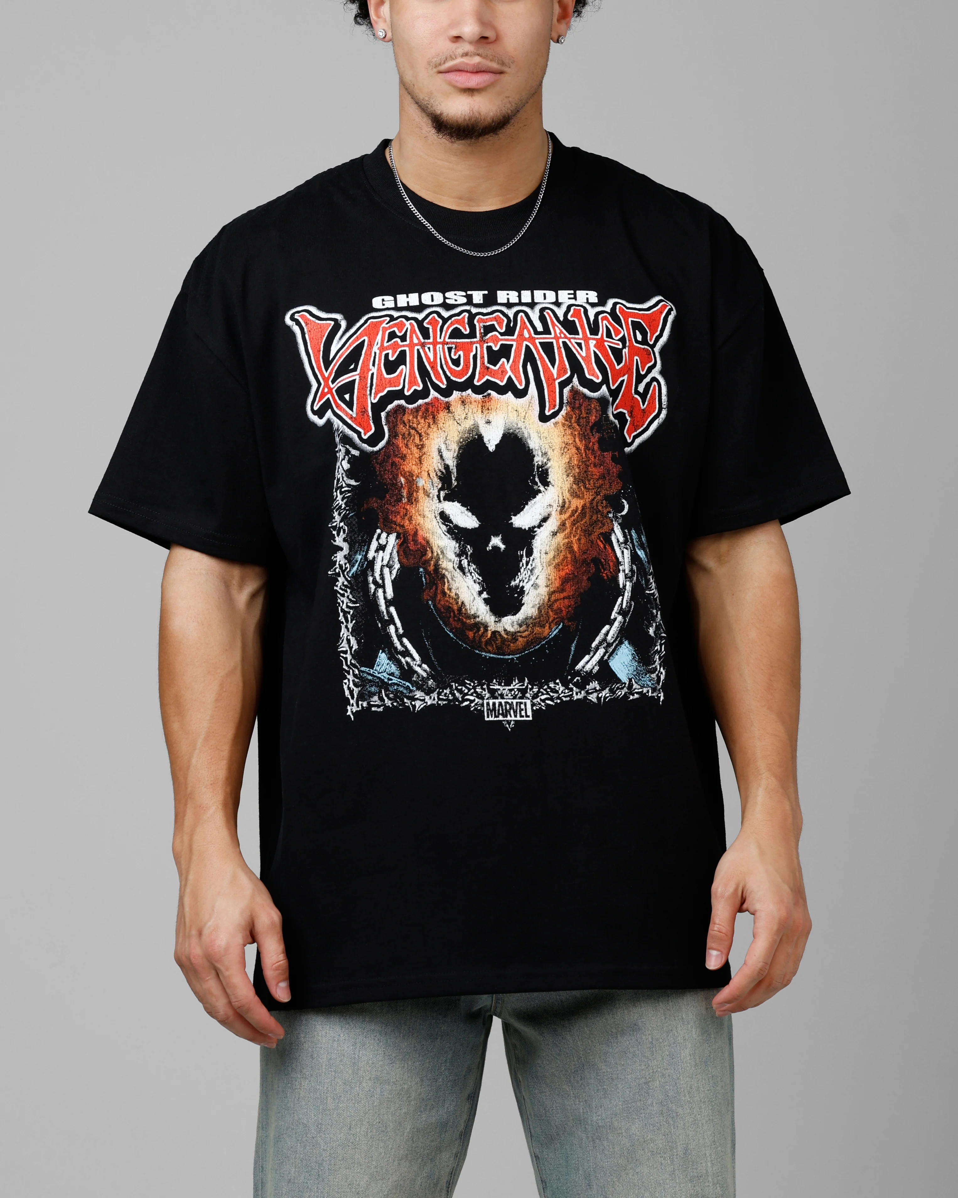 Marvel Ghost Rider Heavyweight T-Shirt Black - Image 3