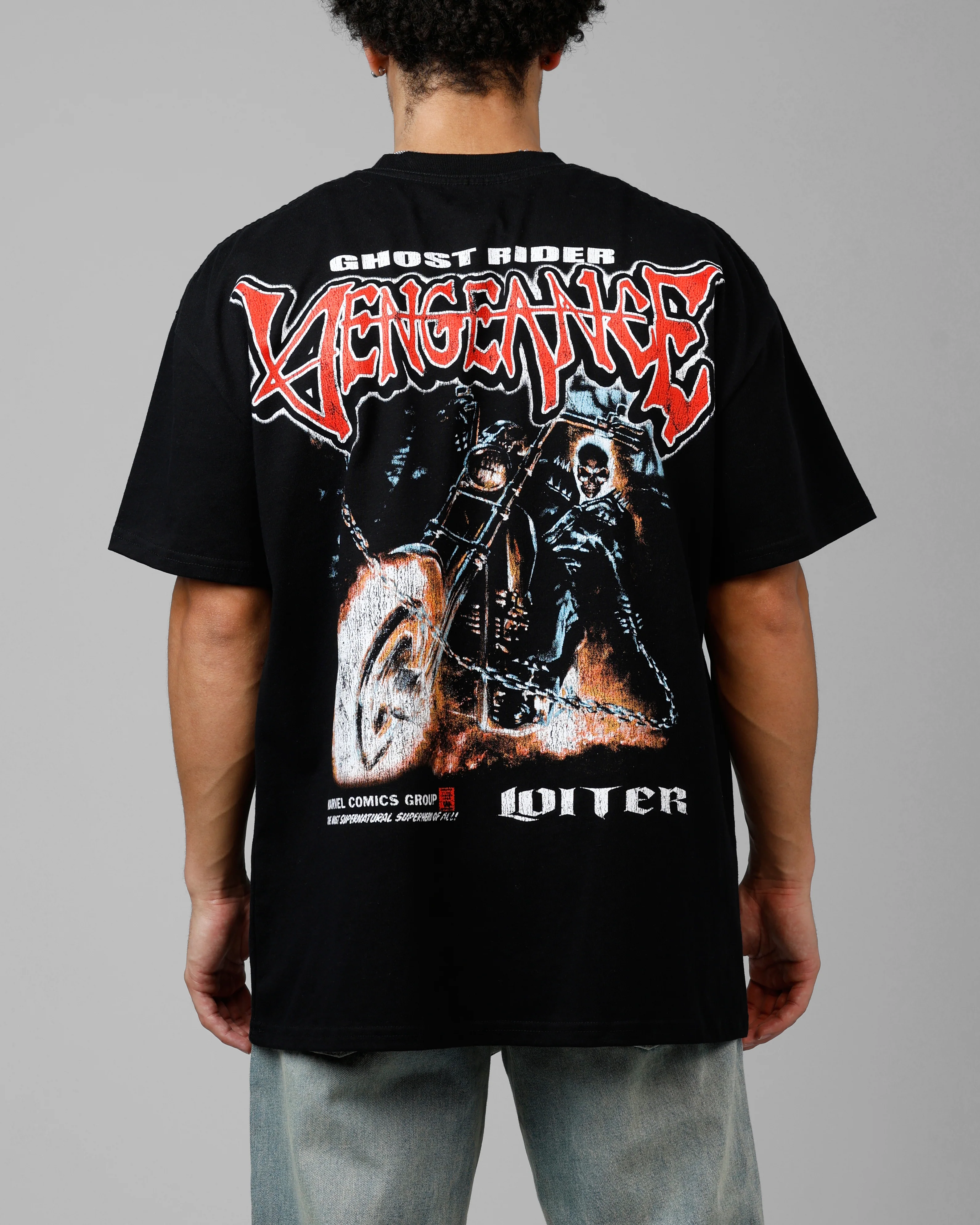 Marvel Ghost Rider Heavyweight T-Shirt Black - Image 4