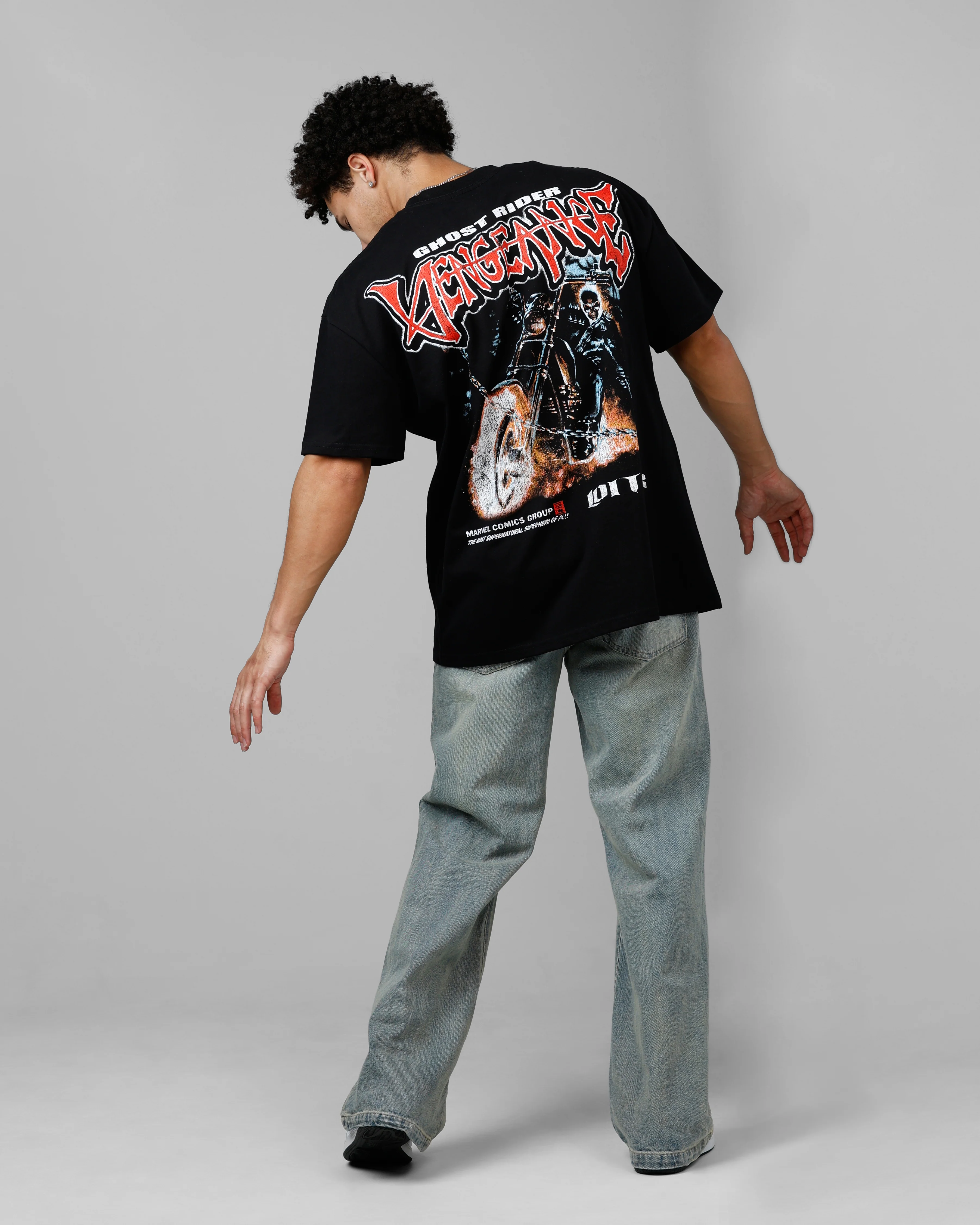 Marvel Ghost Rider Heavyweight T-Shirt Black - Image 8