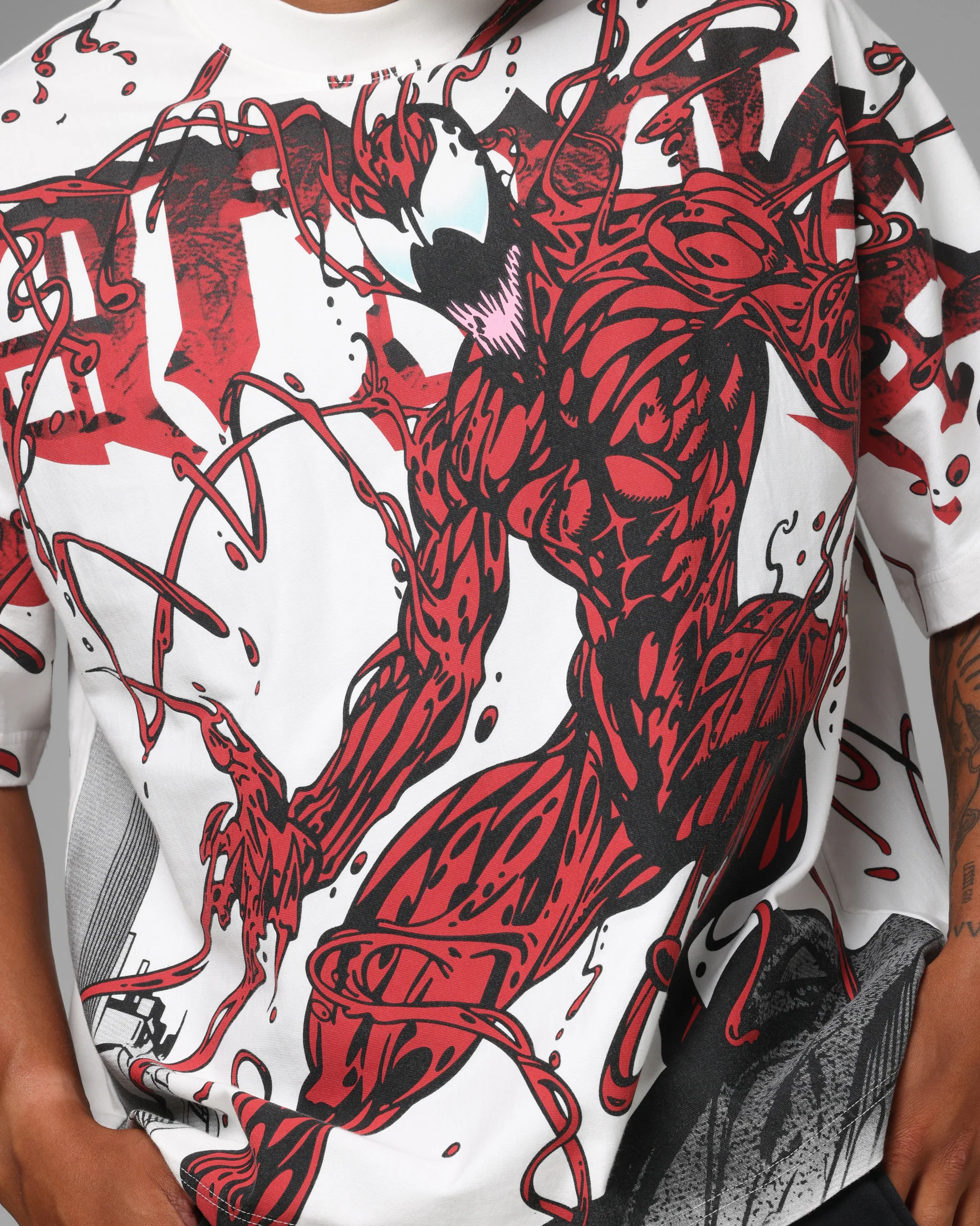 Loiter Marvel Spider-Man Carnage Boxy T-Shirt Off White - Image 7