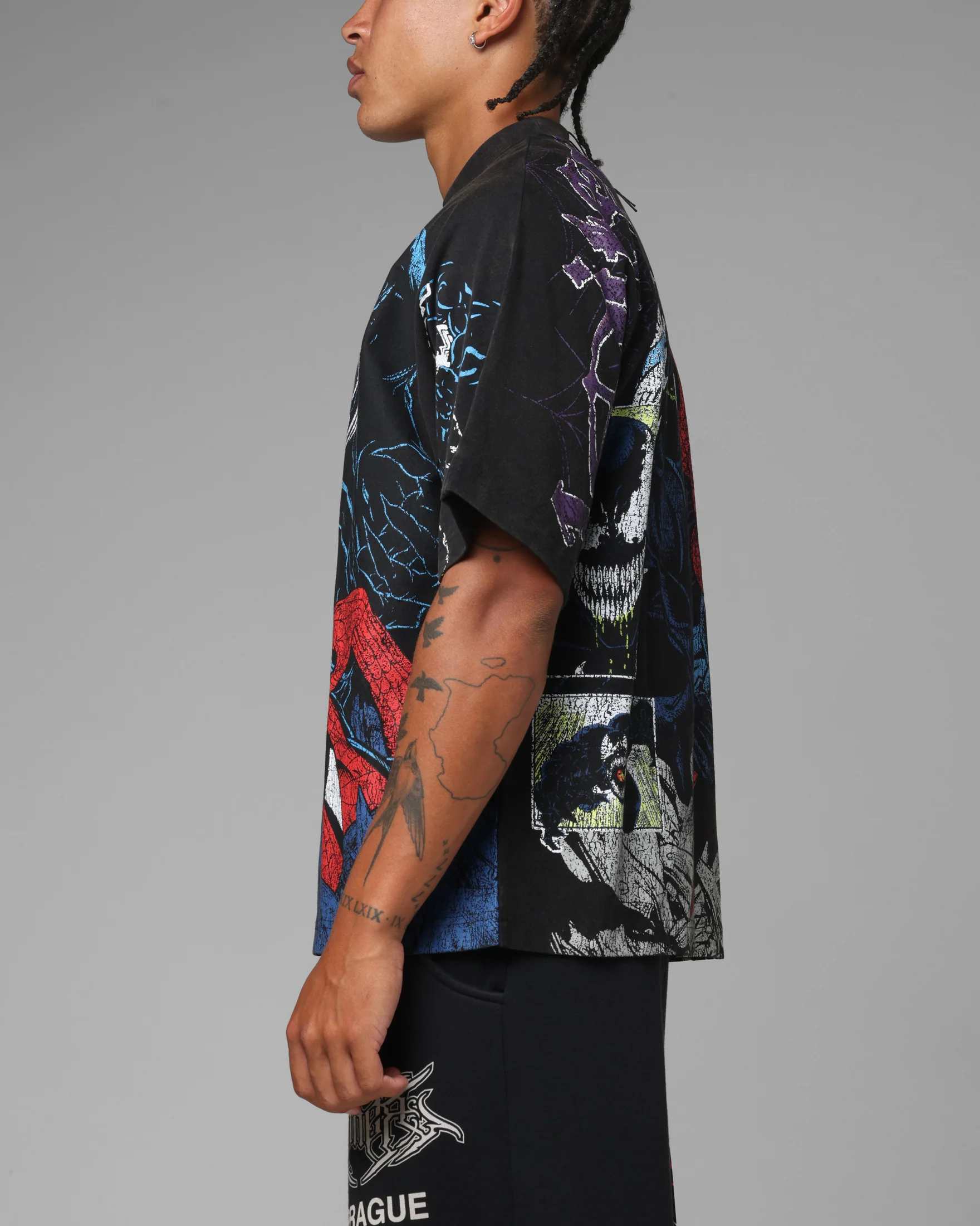 Loiter Marvel Venom Boxy T-Shirt Black - Image 6