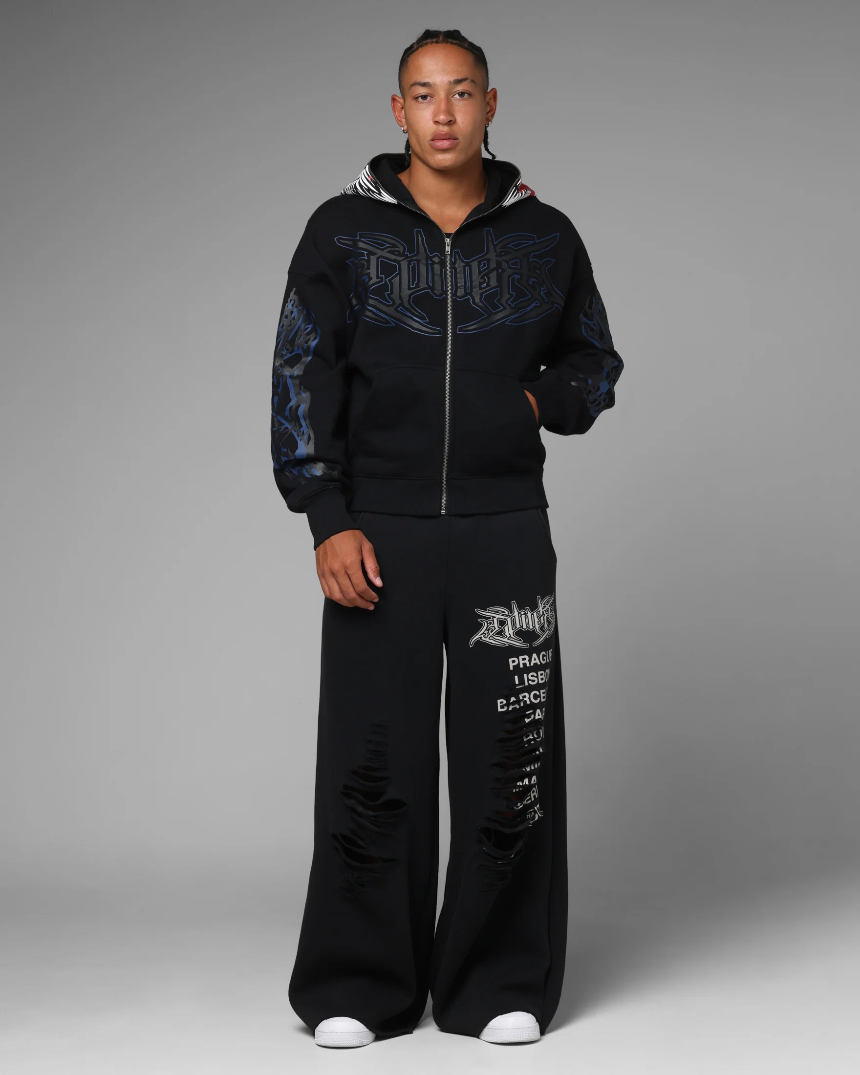 Loiter Marvel Venom Zip Through Hoodie Black - Image 2