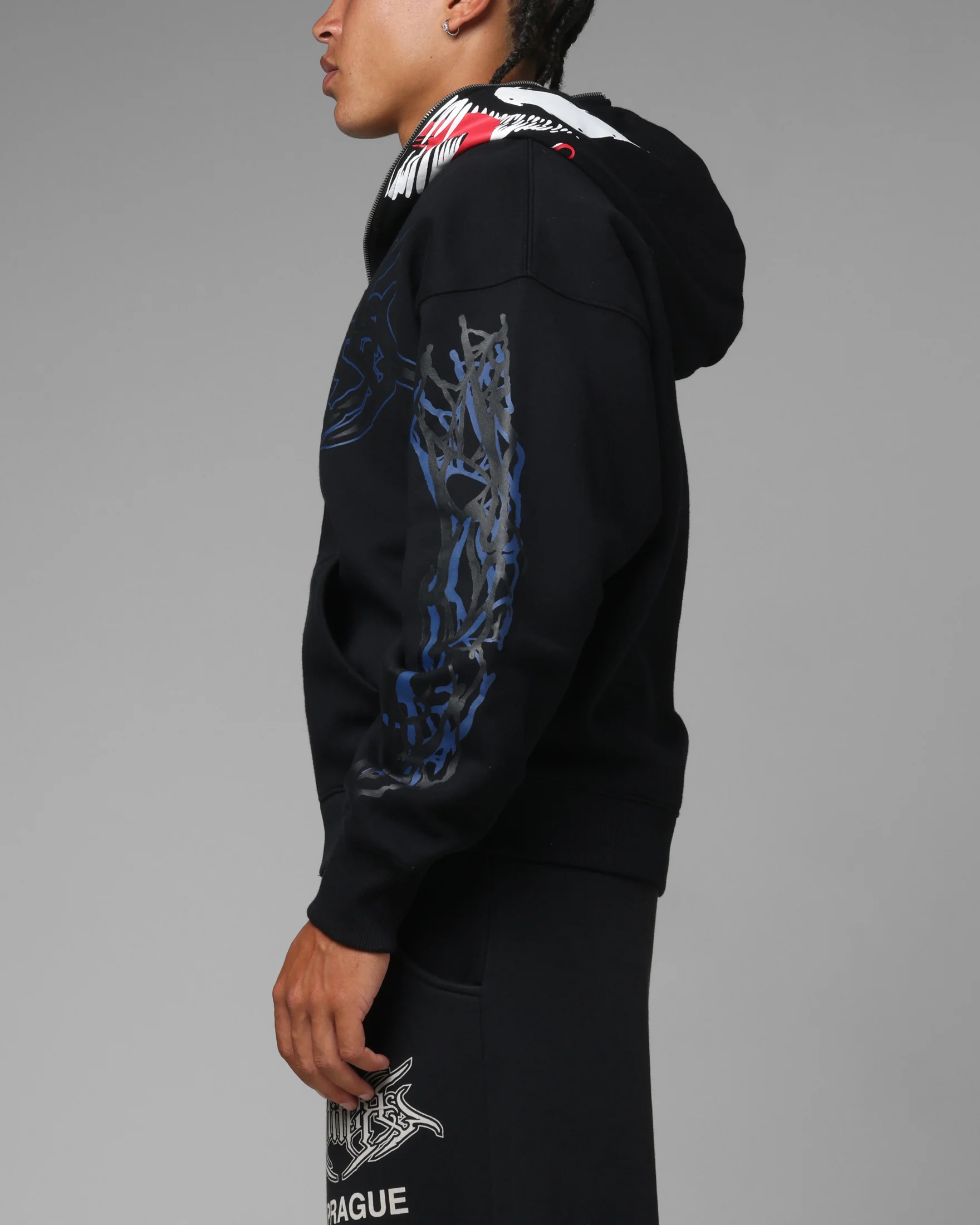 Loiter Marvel Venom Zip Through Hoodie Black - Image 6
