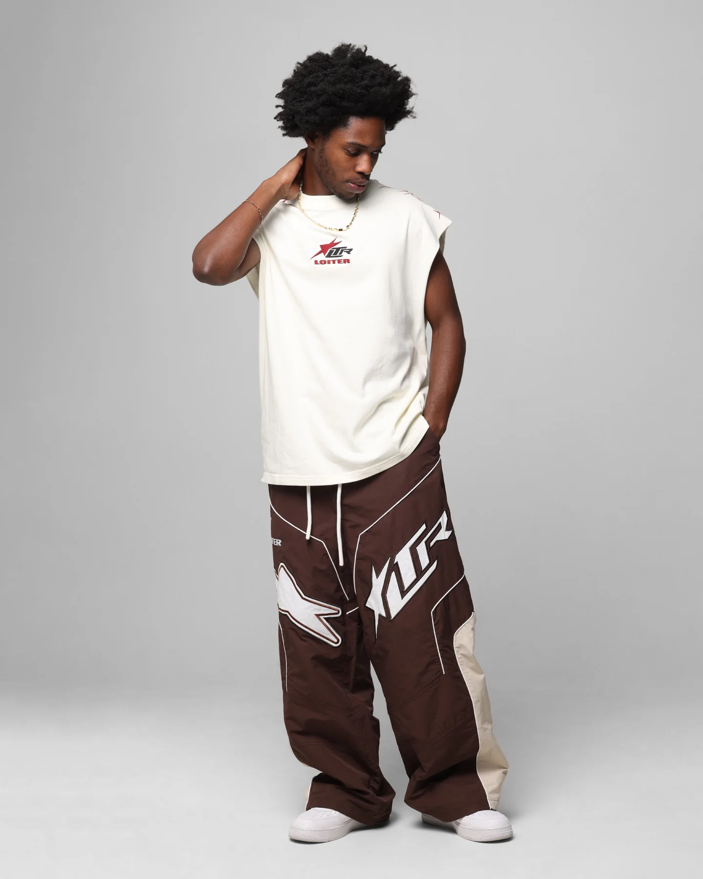 Loiter Motocross Parachute Pants Brown - Image 2