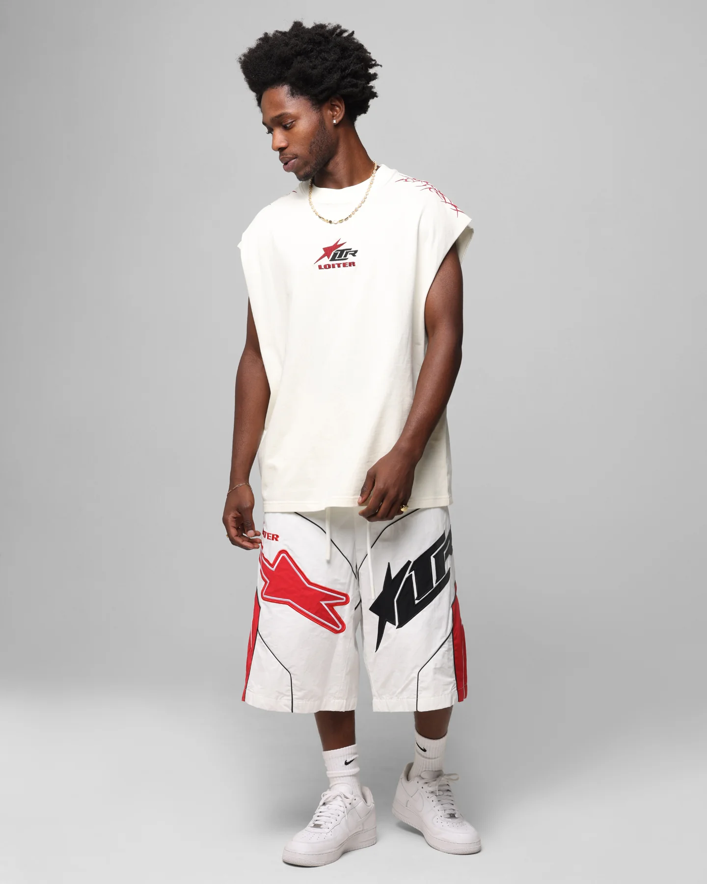 Loiter Motocross Shorts White - Image 2