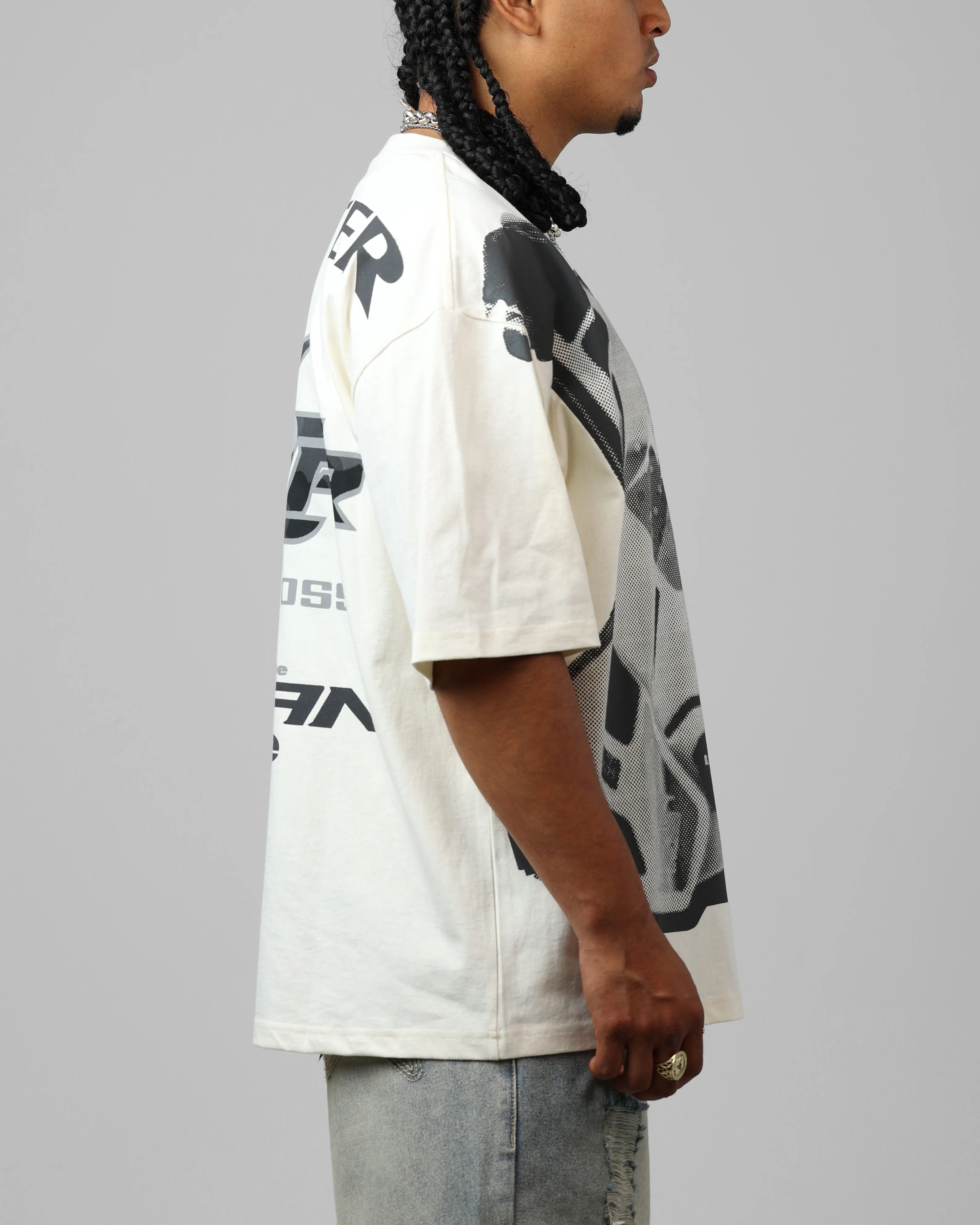 Motocross Vintage T-Shirt Off White/Grey - Image 4