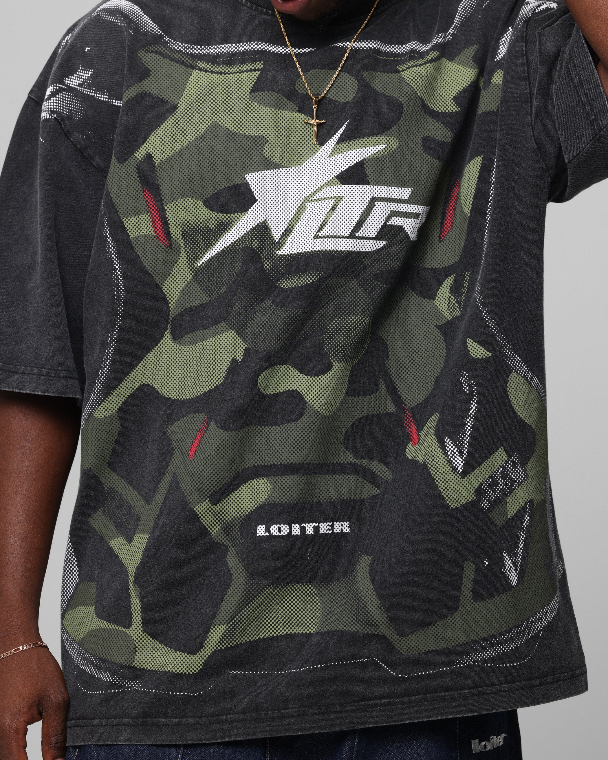 Loiter Motocross Vintage T-Shirt Vintage Black - Image 7