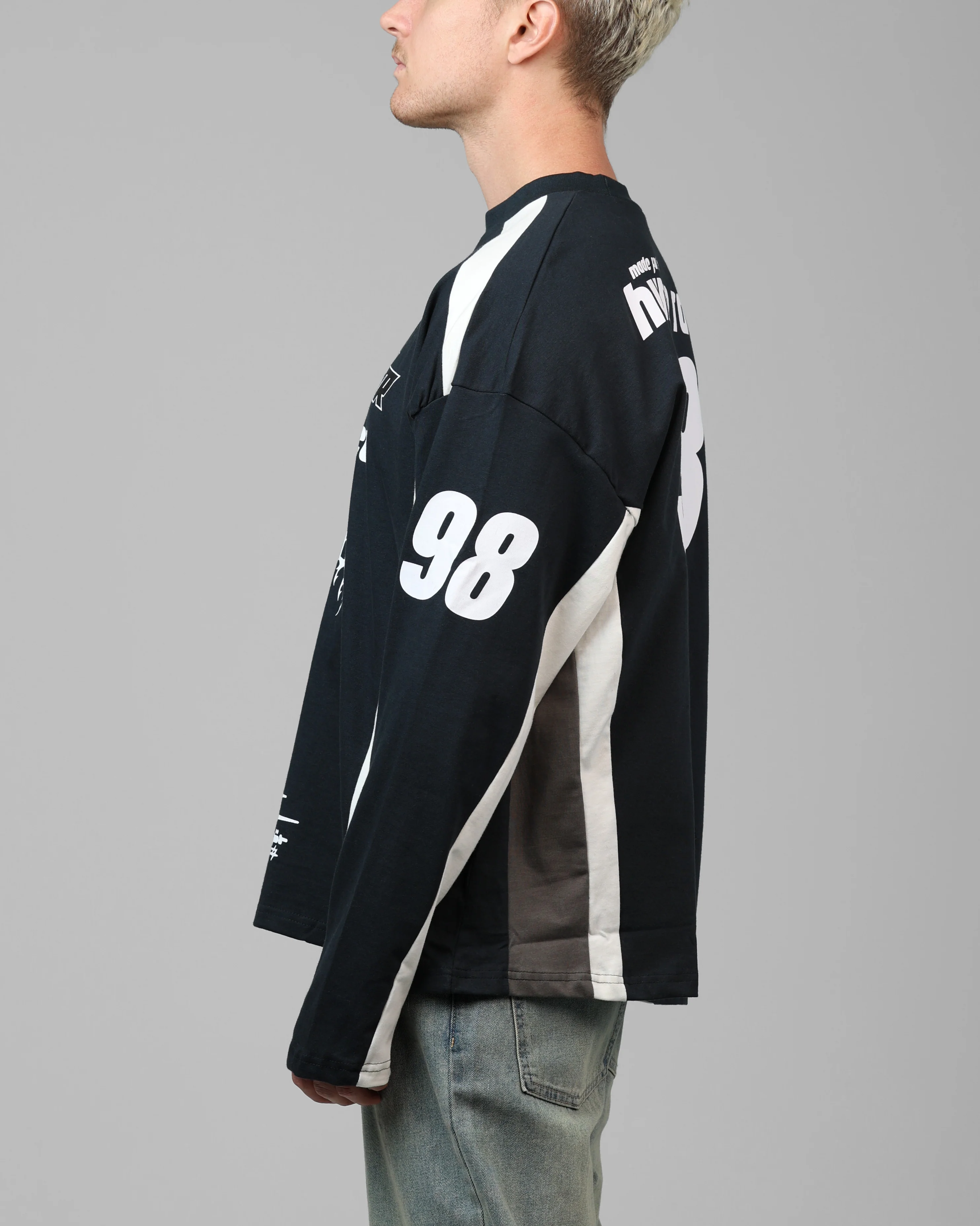 Night Crawler Long Sleeve T-Shirt Black/White - Image 4