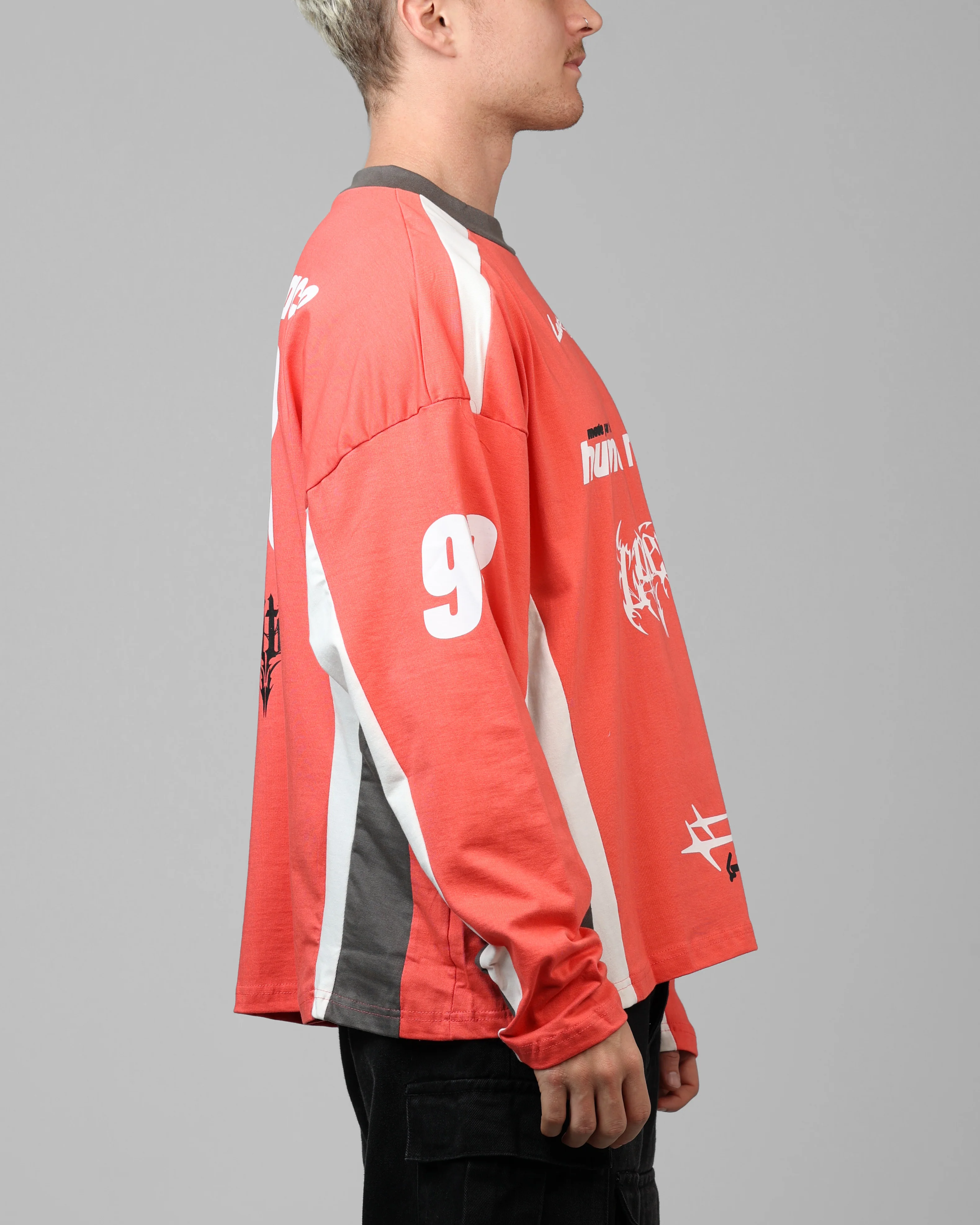 Night Crawler Long Sleeve T-Shirt Red/Black - Image 4