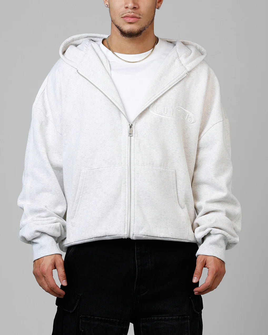 Night Vision Hoodie Grey Marle - Image 2