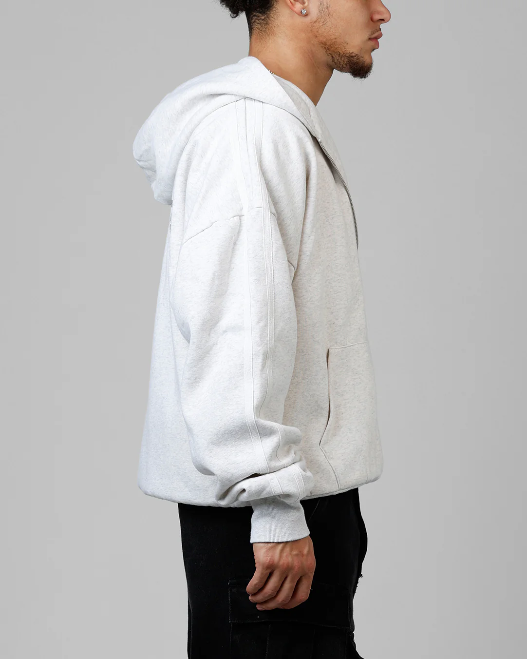 Night Vision Hoodie Grey Marle - Image 4