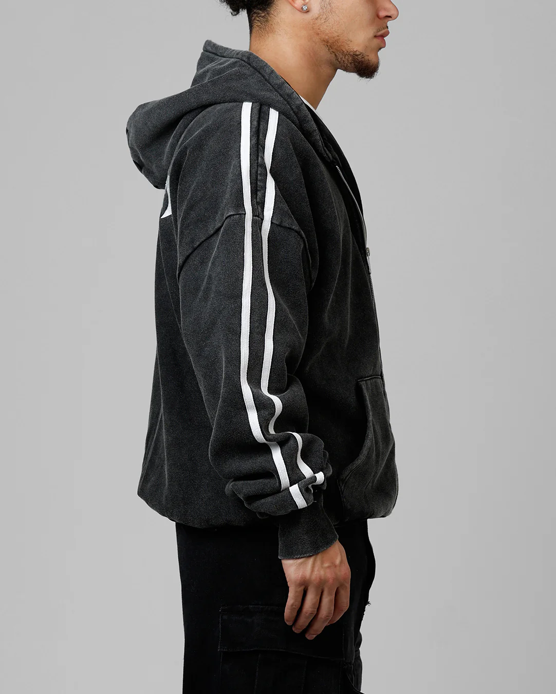 Night Vision Hoodie Washed Black - Image 3