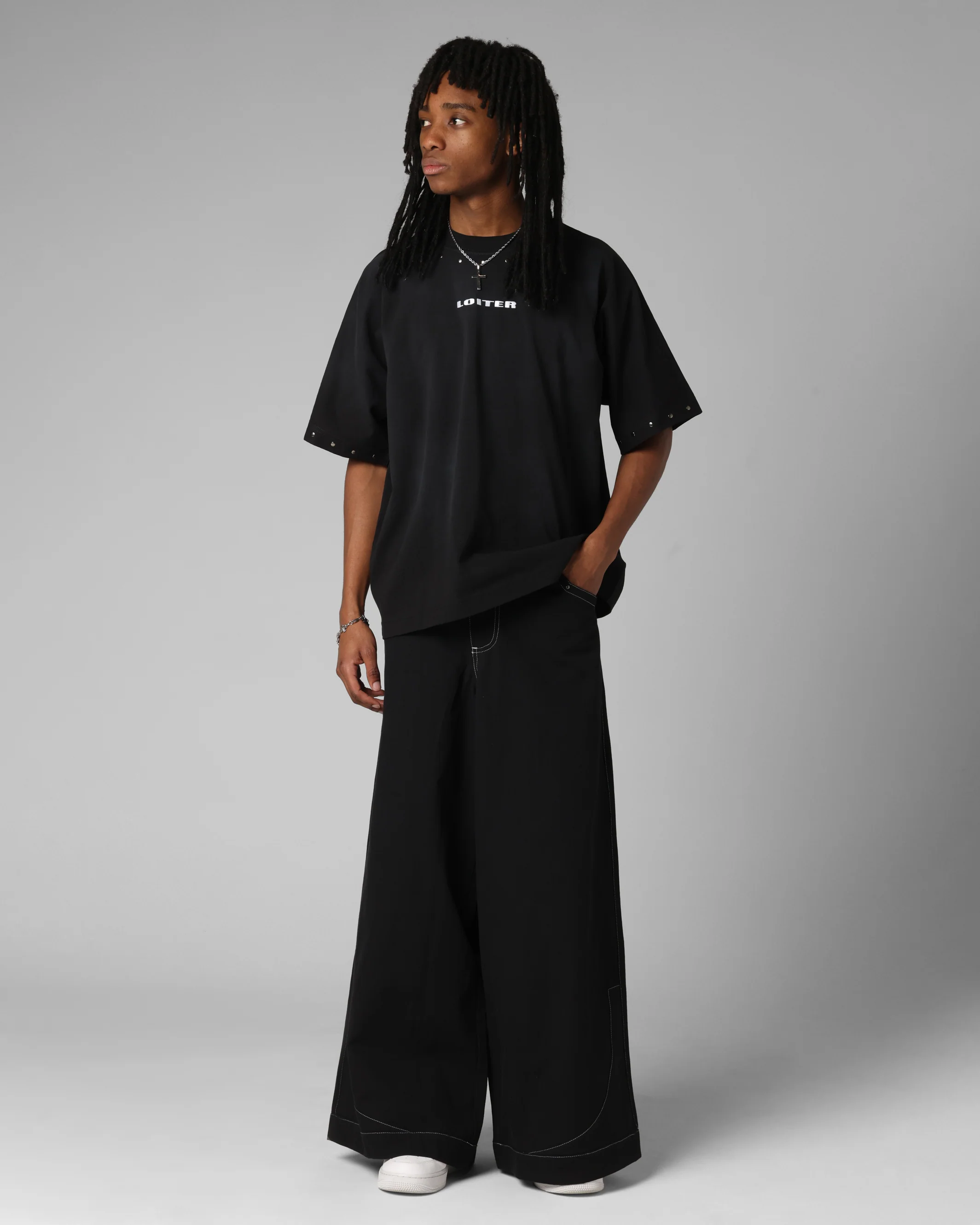 Loiter Opaque Boxy T-Shirt Black - Image 2