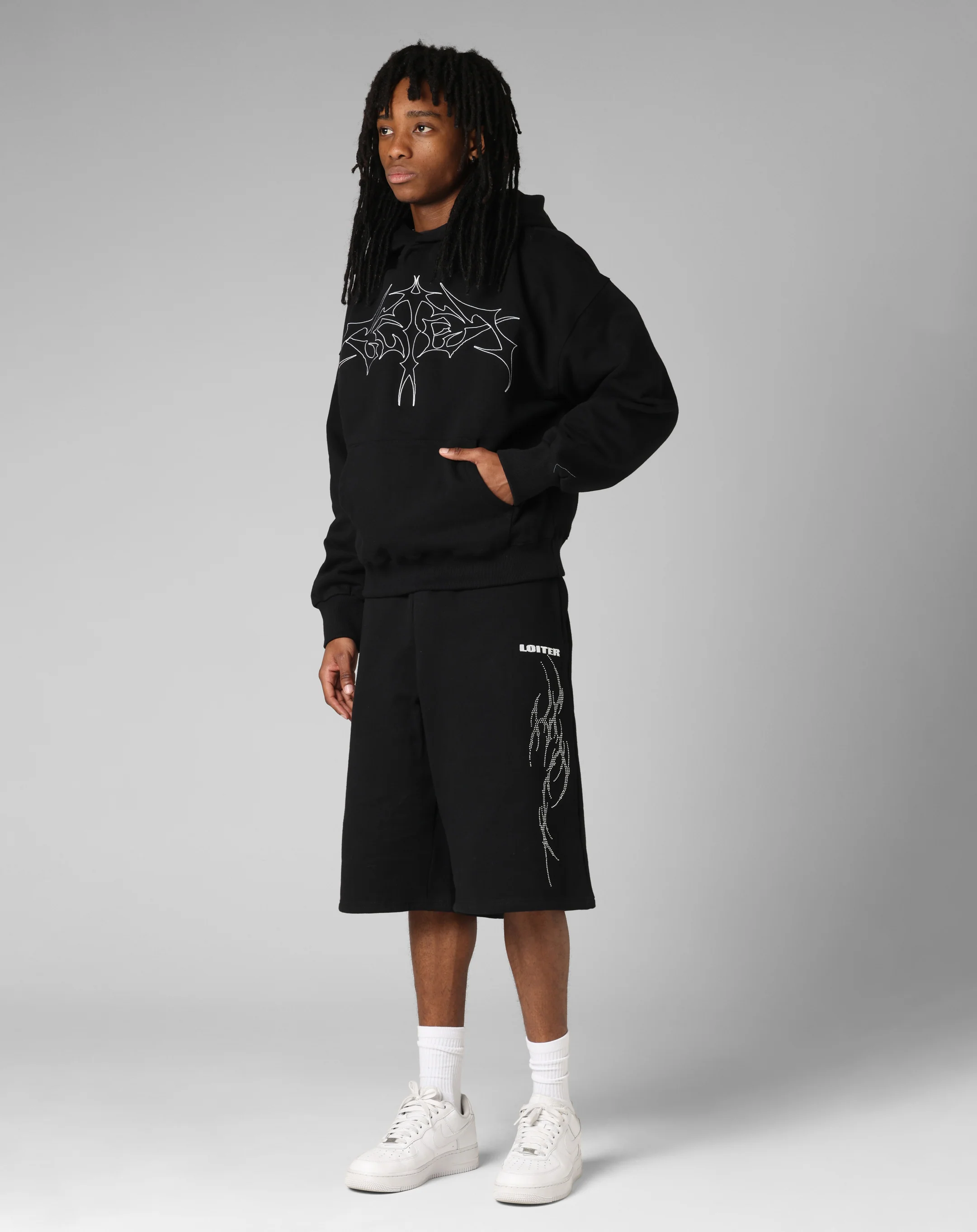Loiter Opaque Premium Hoodie Black - Image 4