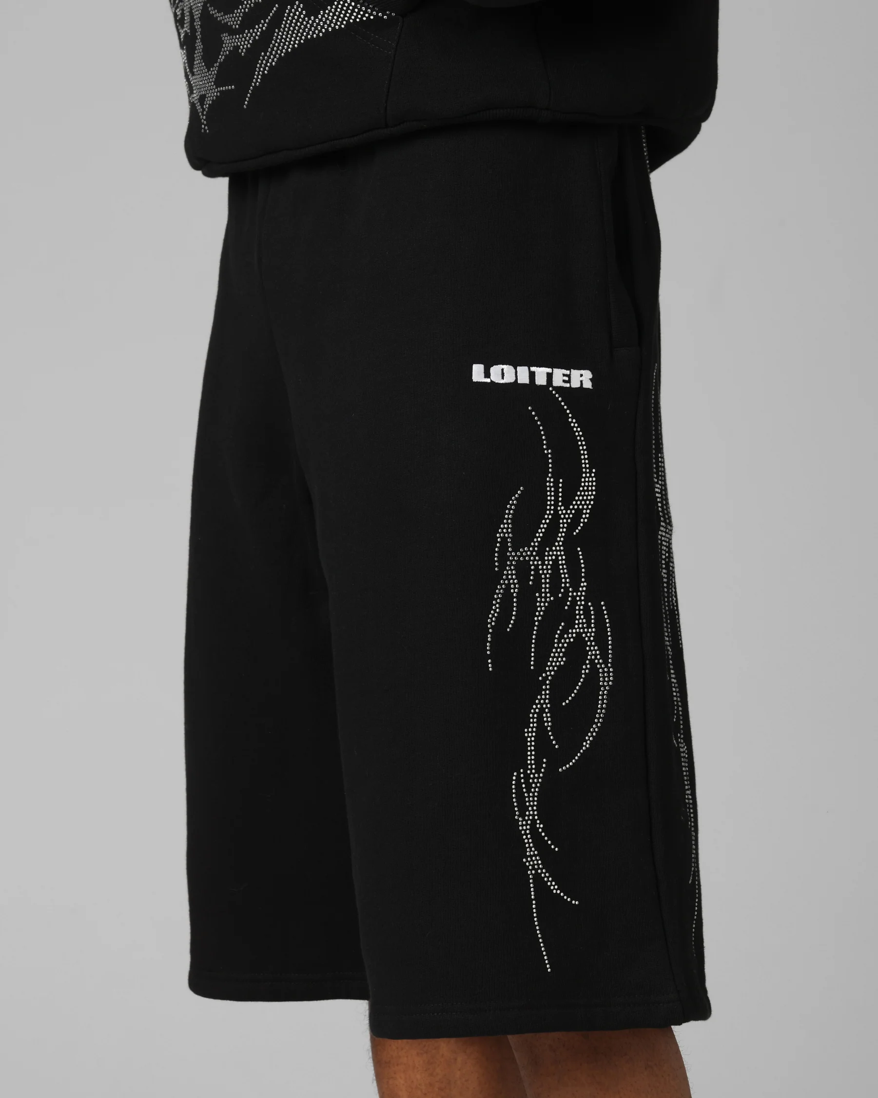 Loiter Opaque Sweat Shorts Black - Image 4
