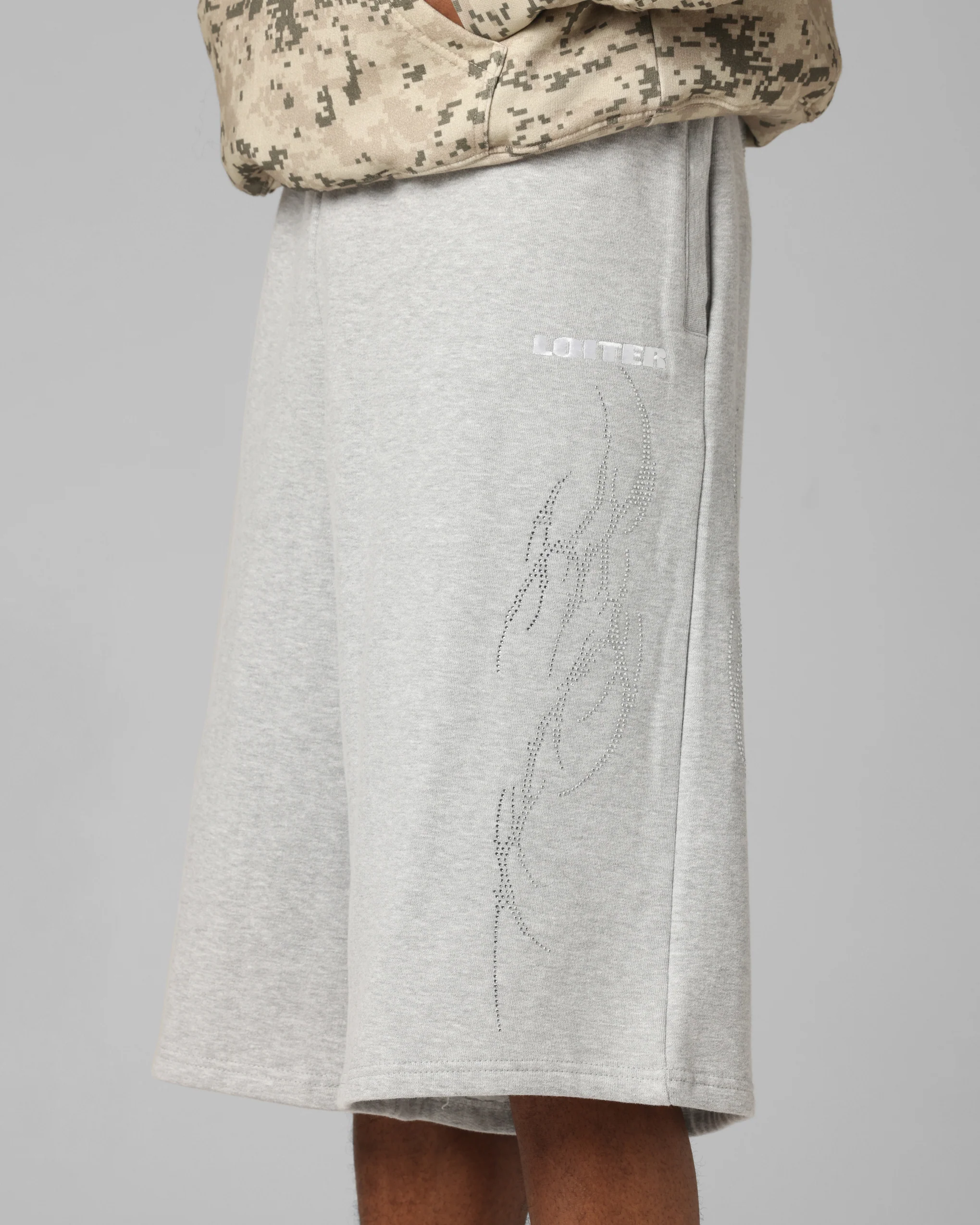 Loiter Opaque Sweat Shorts Grey - Image 3