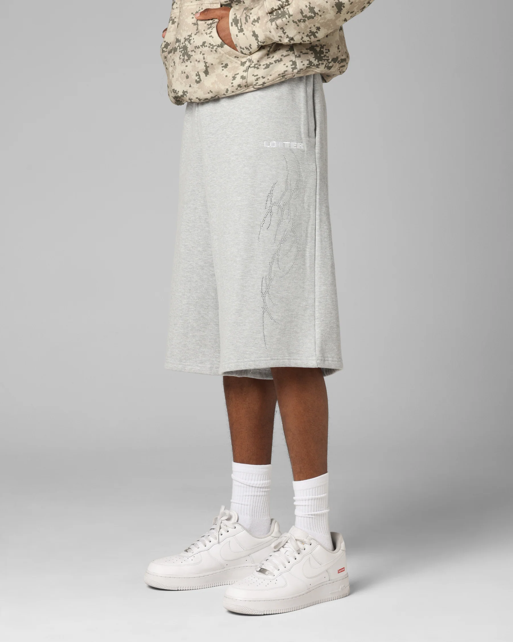 Loiter Opaque Sweat Shorts Grey - Image 6