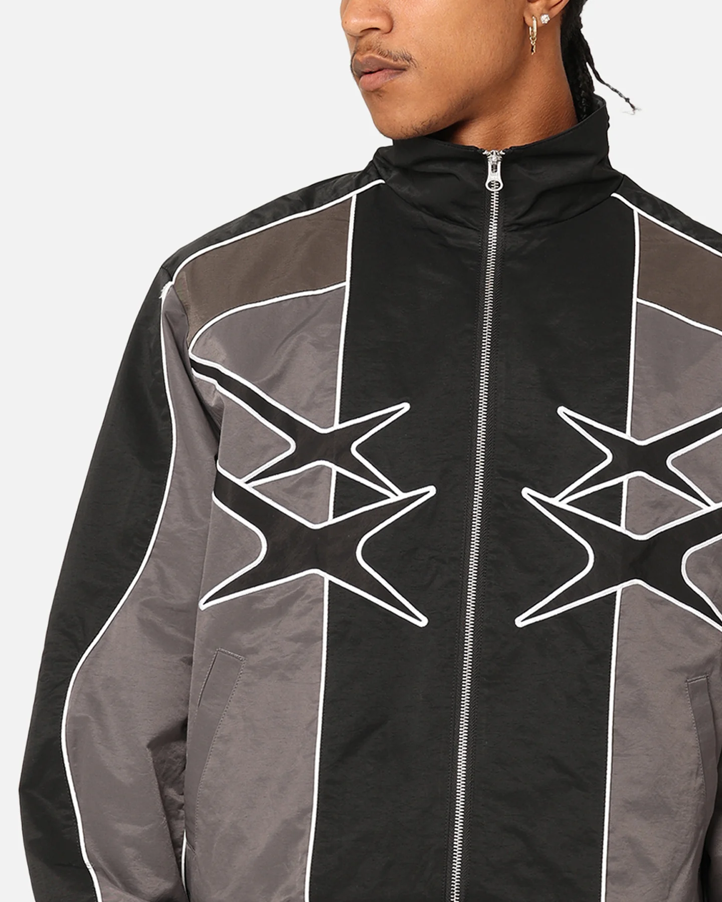 Paradise Track Jacket Black/Grey - Image 7