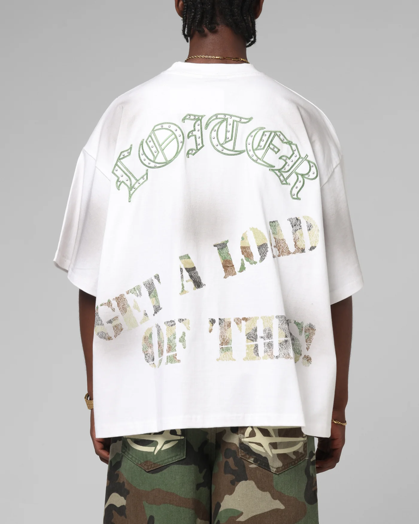 Loiter Premium Action Figure T-Shirt White - Image 2