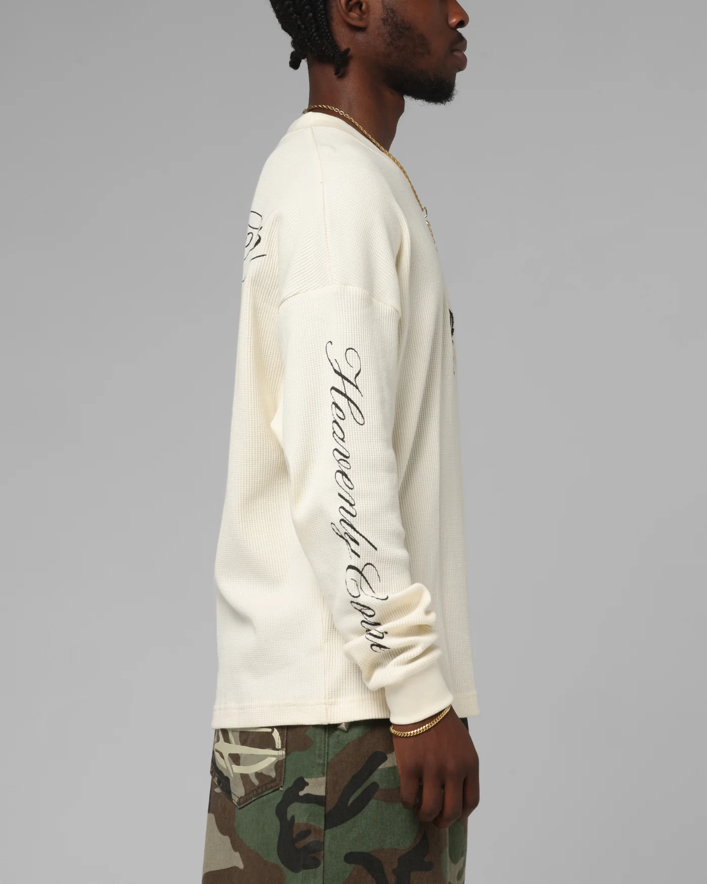 Loiter Purity Thermal Long Sleeve T-Shirt Off White - Image 5
