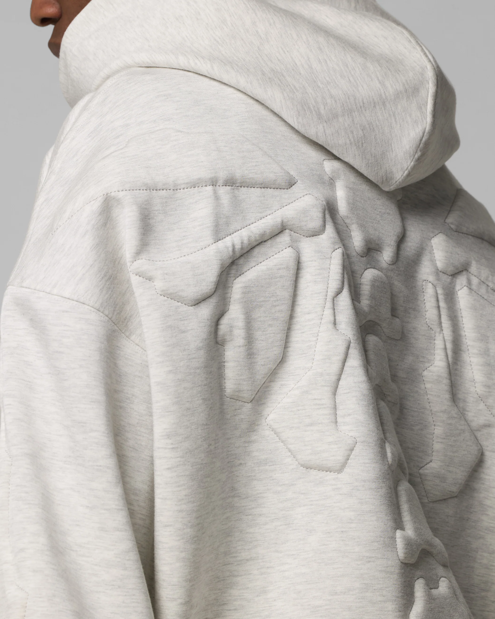 Sandevistan Hoodie Grey Marle - Image 8