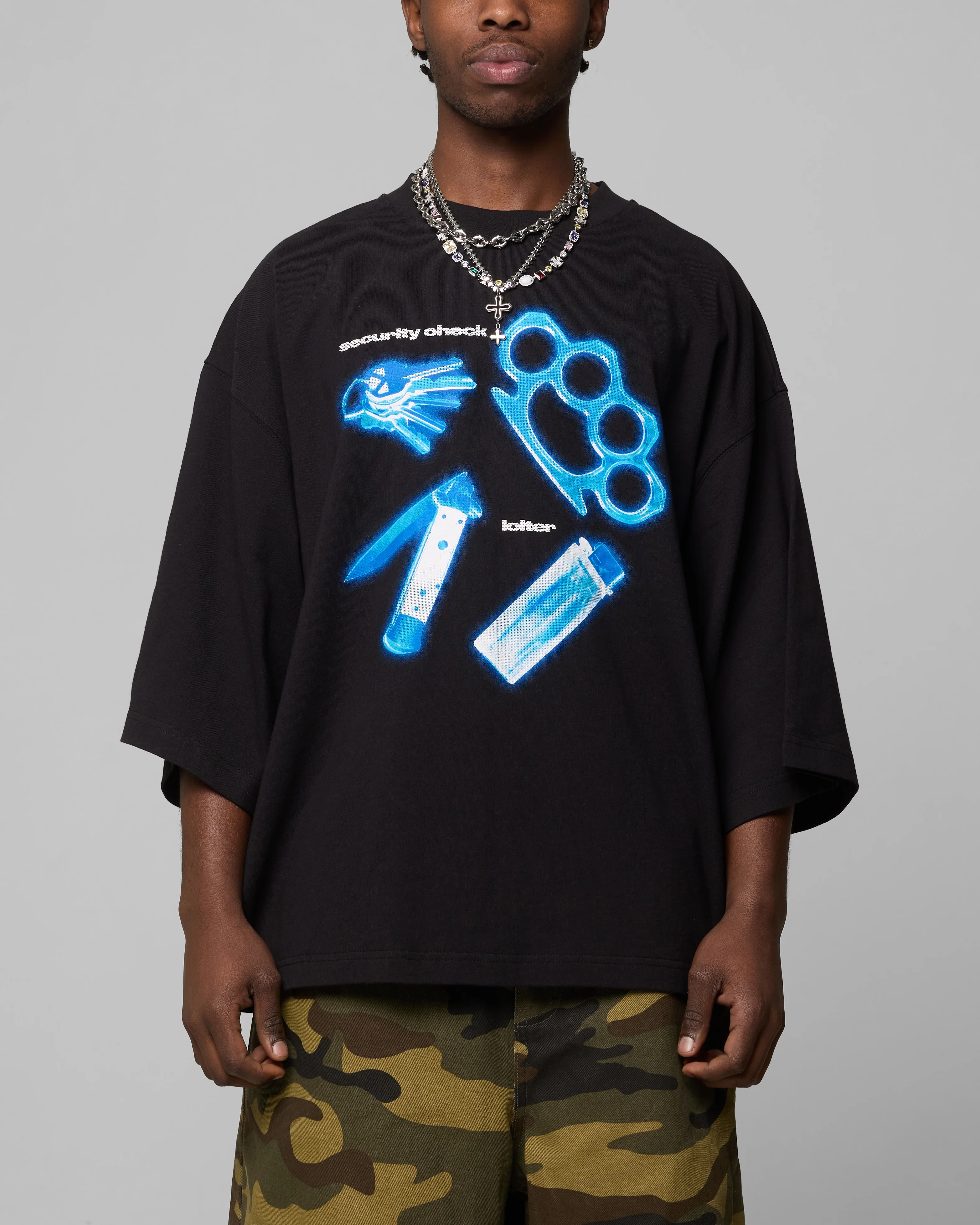Security Check Box T-Shirt Black
