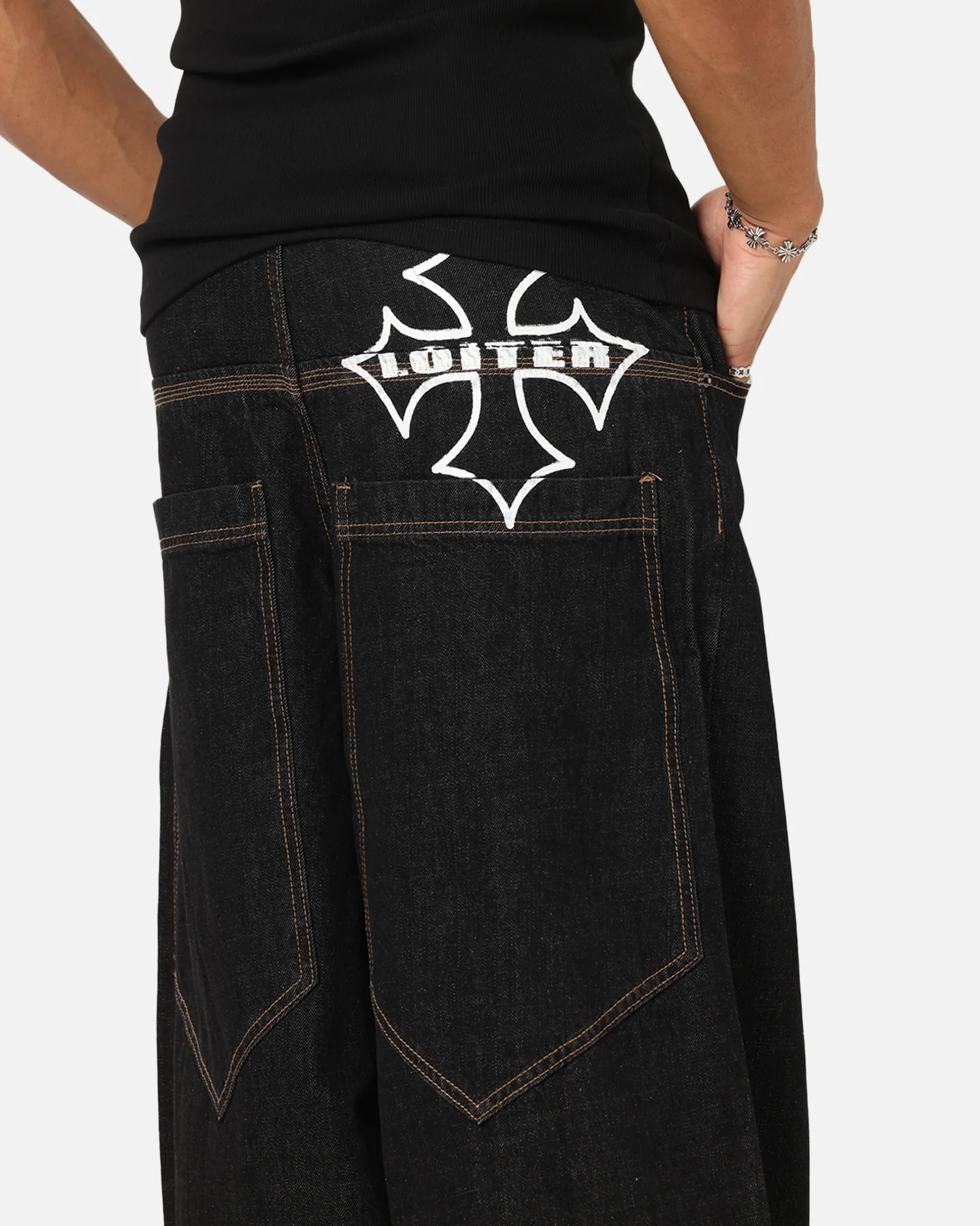 Loiter Skate Jeans Black - Image 4