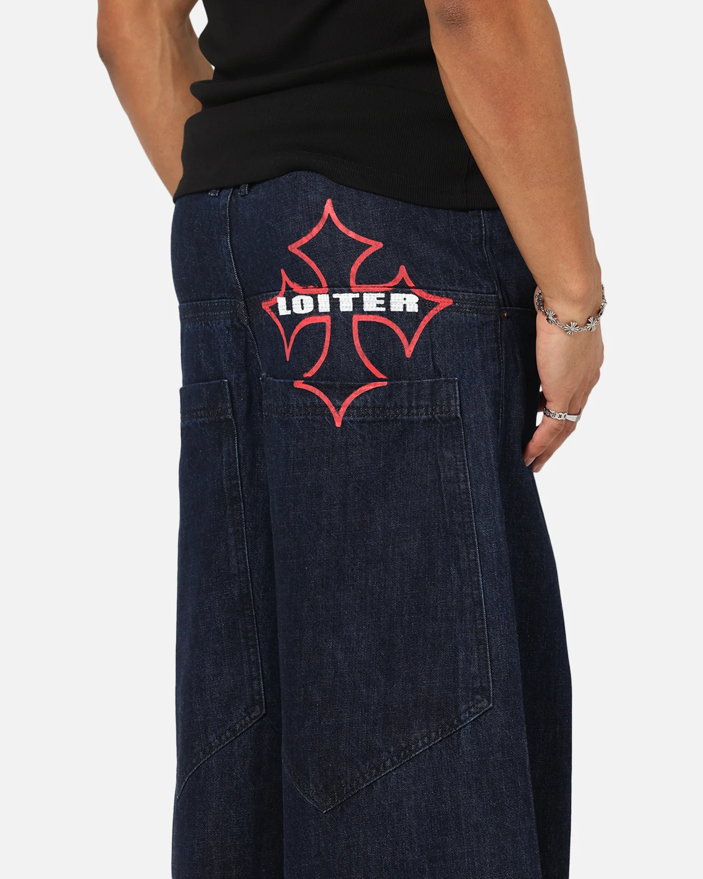 Loiter Skate Jeans Dark Indigo - Image 3