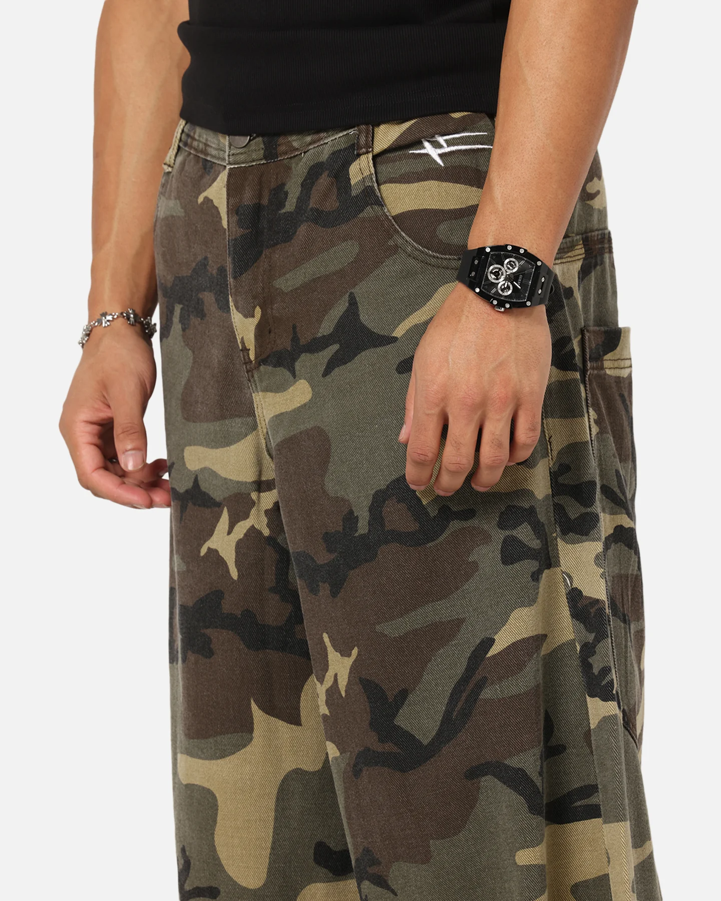 Loiter Skate Jeans Woodland Camo - Image 3