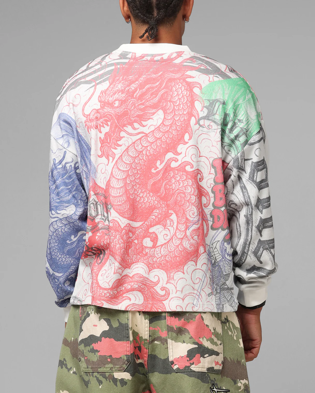 Loiter Sketch Book Long Sleeve T-Shirt White - Image 2