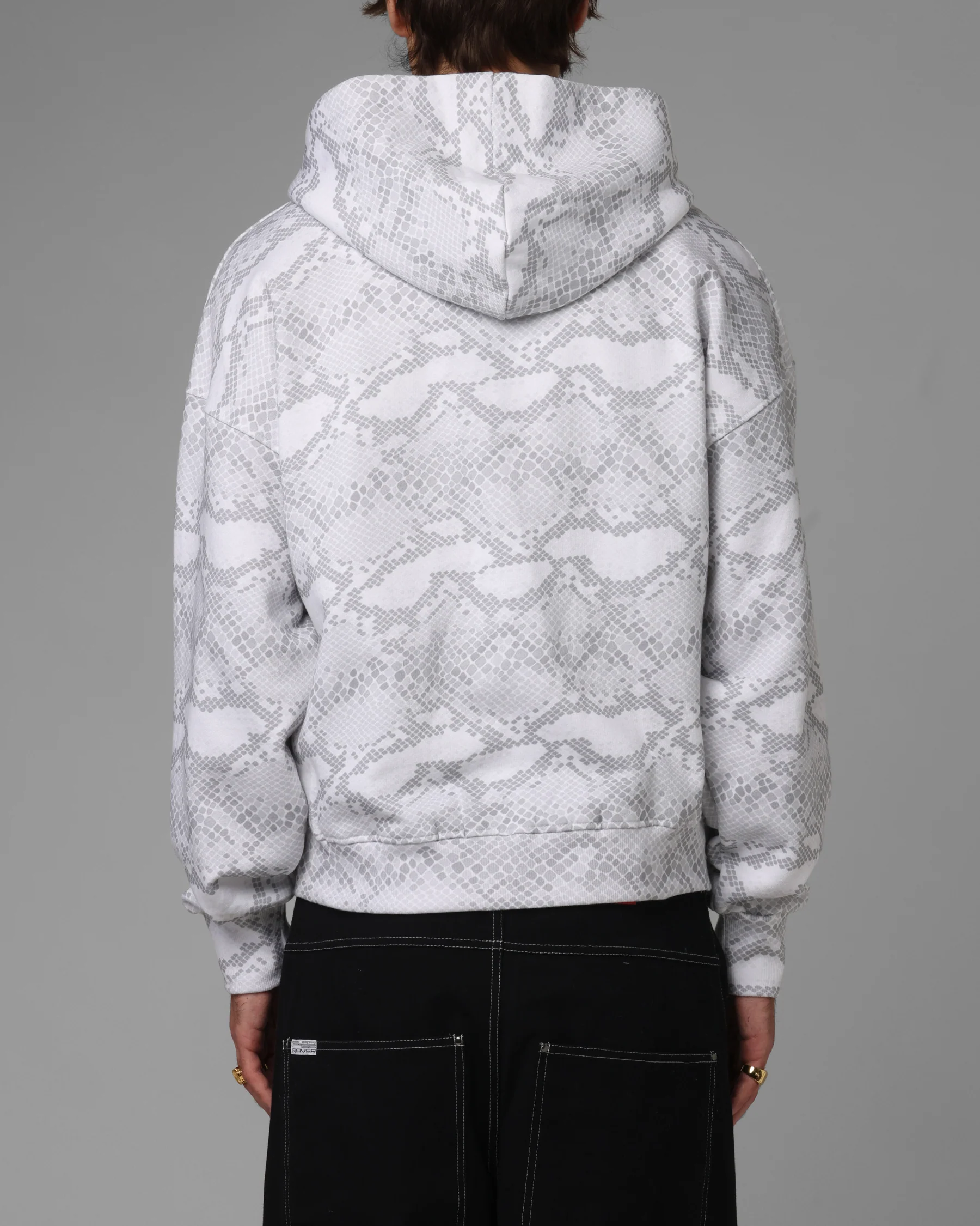 Loiter Slither Zip Hoodie Grey - Image 3