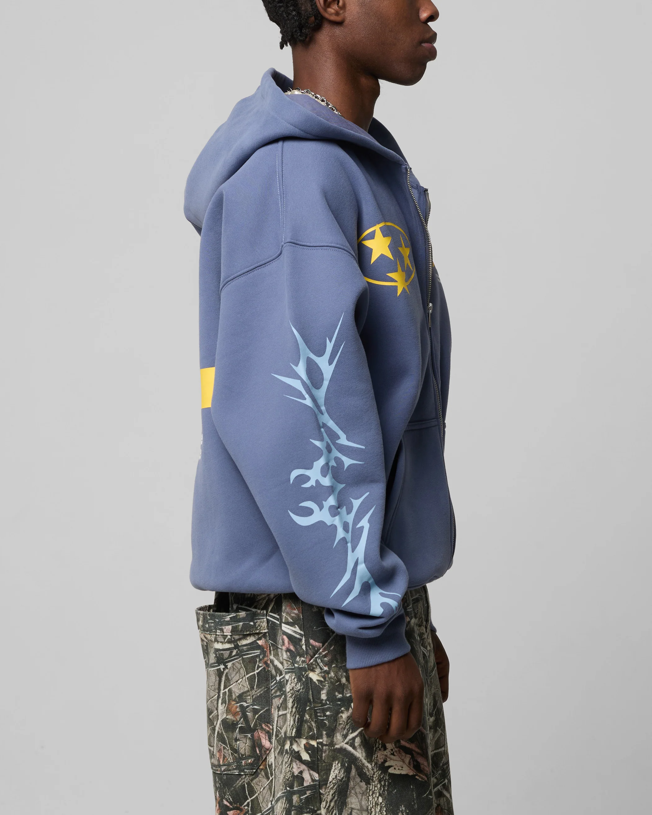 Loiter Solar Zip Hoodie Blue - Image 5
