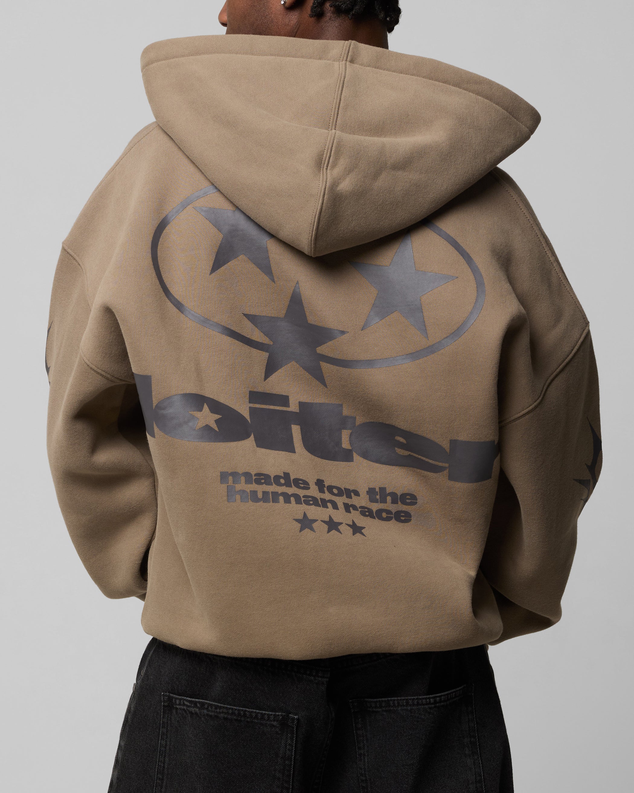 Loiter Solar Zip Hoodie Brown - Image 8