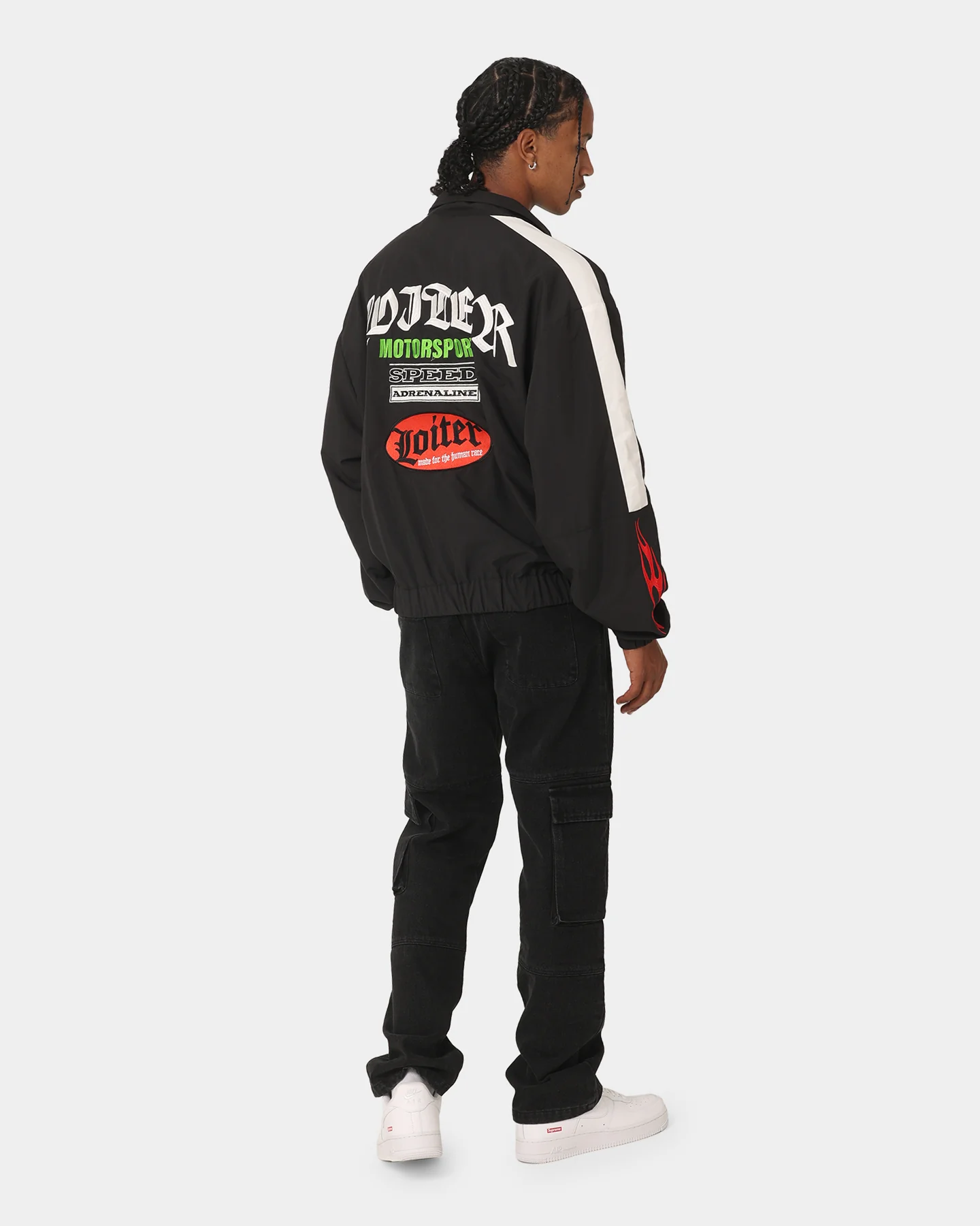 Loiter Speedway Windbreaker Jacket Black - Image 8