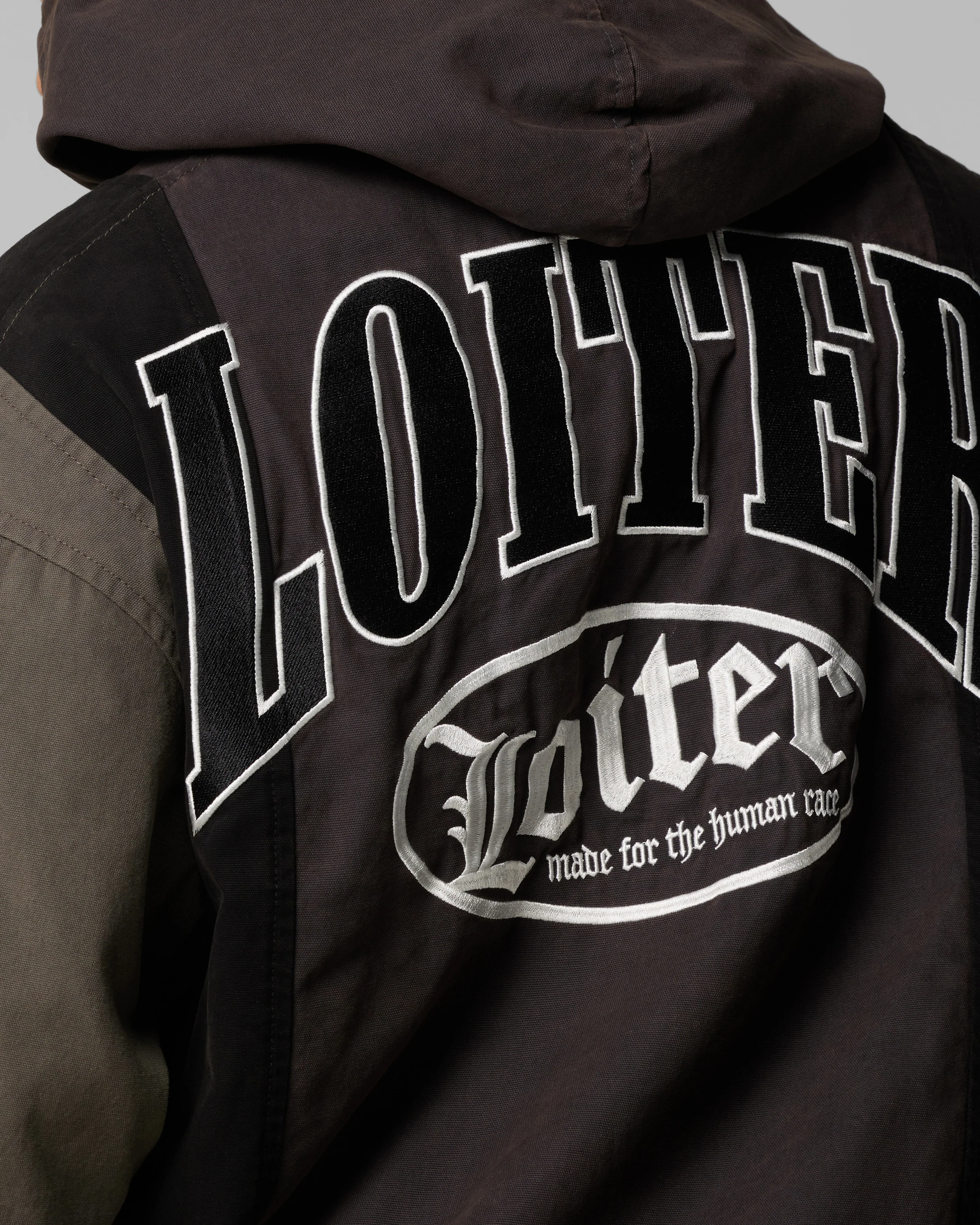 Loiter Splinter Hoodie Black/Charcoal - Image 7