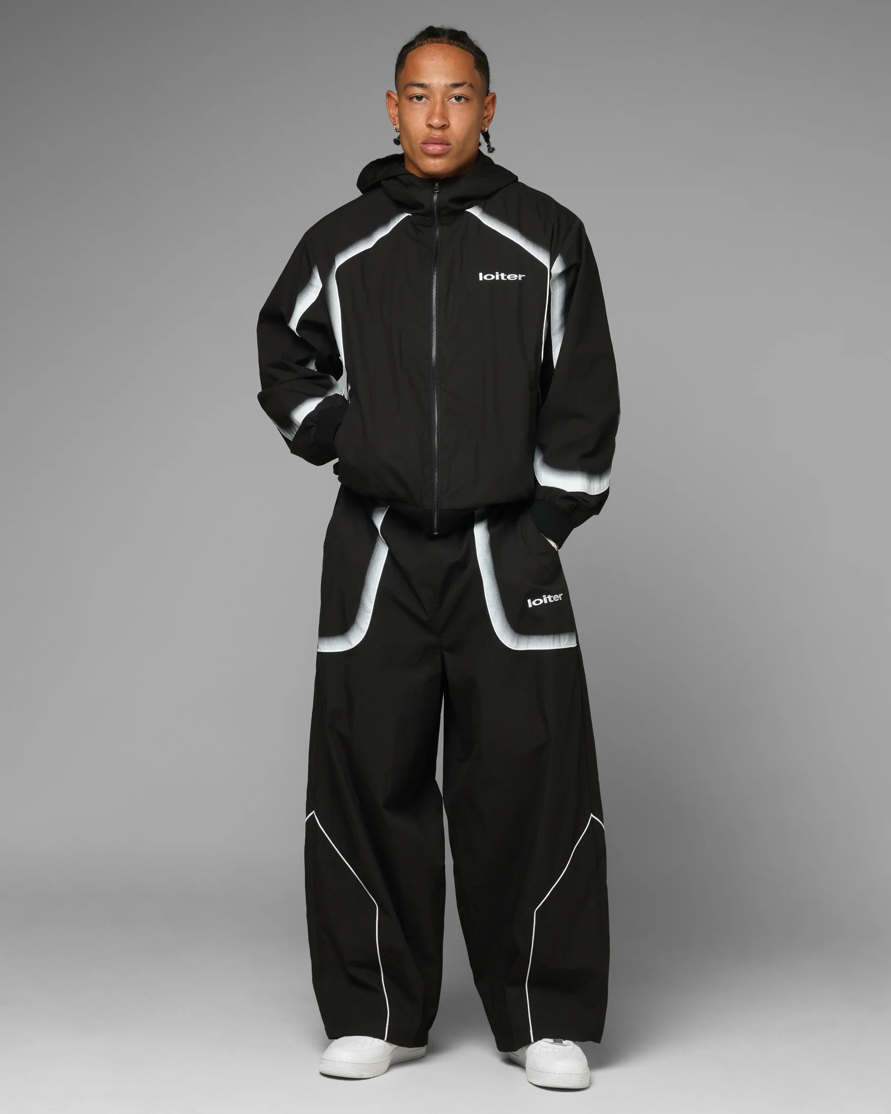 Loiter Spray Day Track Jacket Black - Image 3