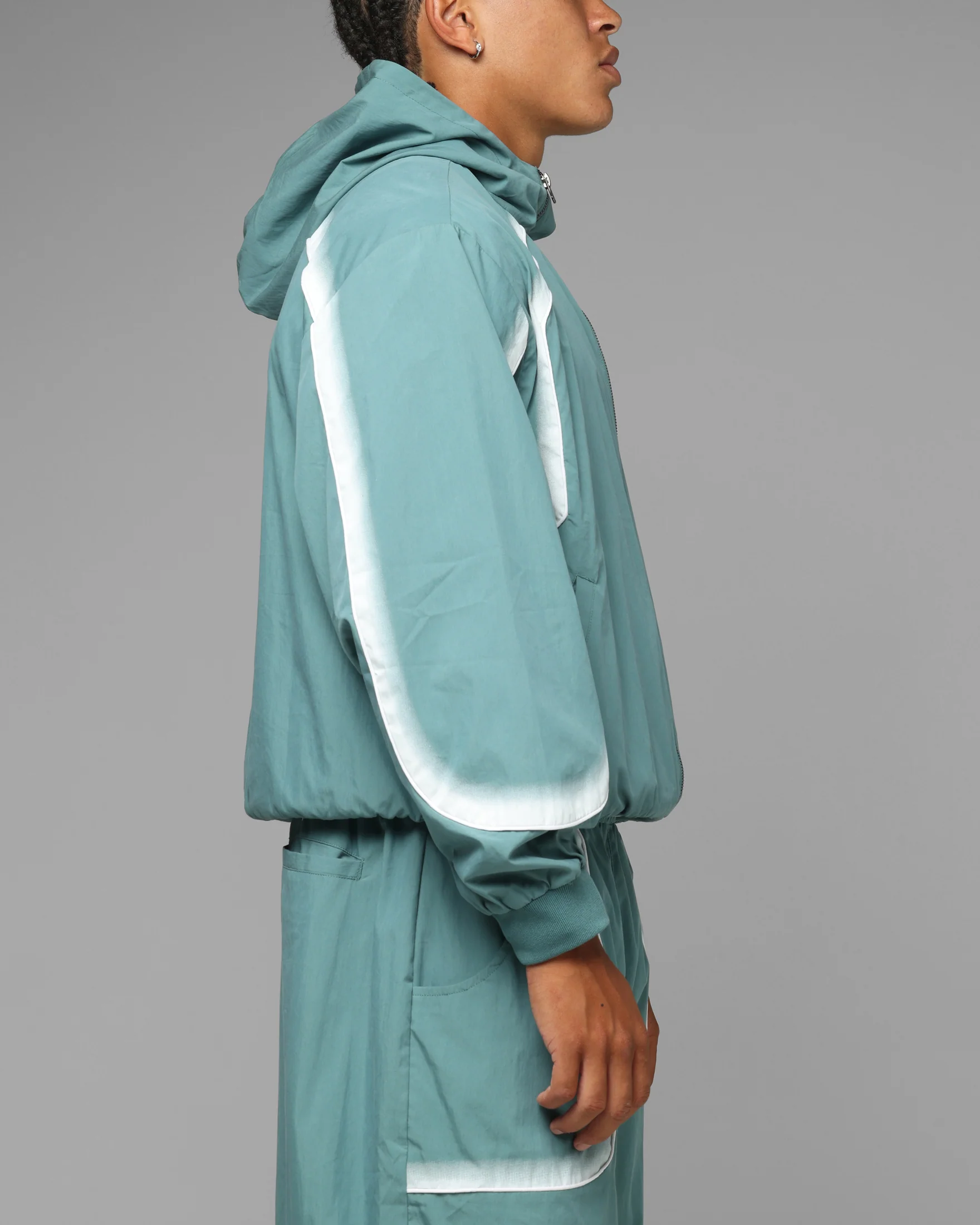 Loiter Spray Day Track Jacket Teal - Image 4