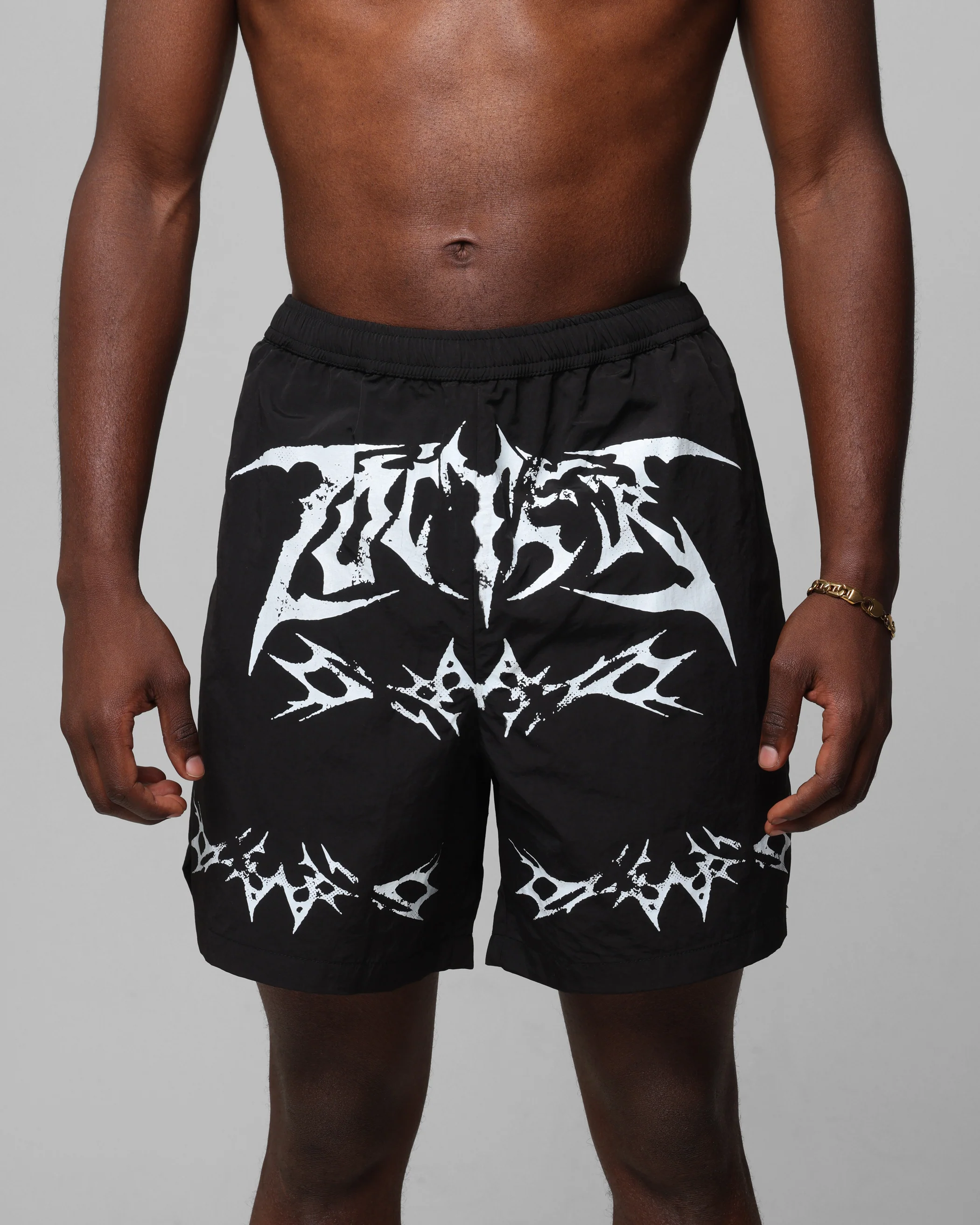 Loiter Stacked Metal Walk Shorts Black - Image 7