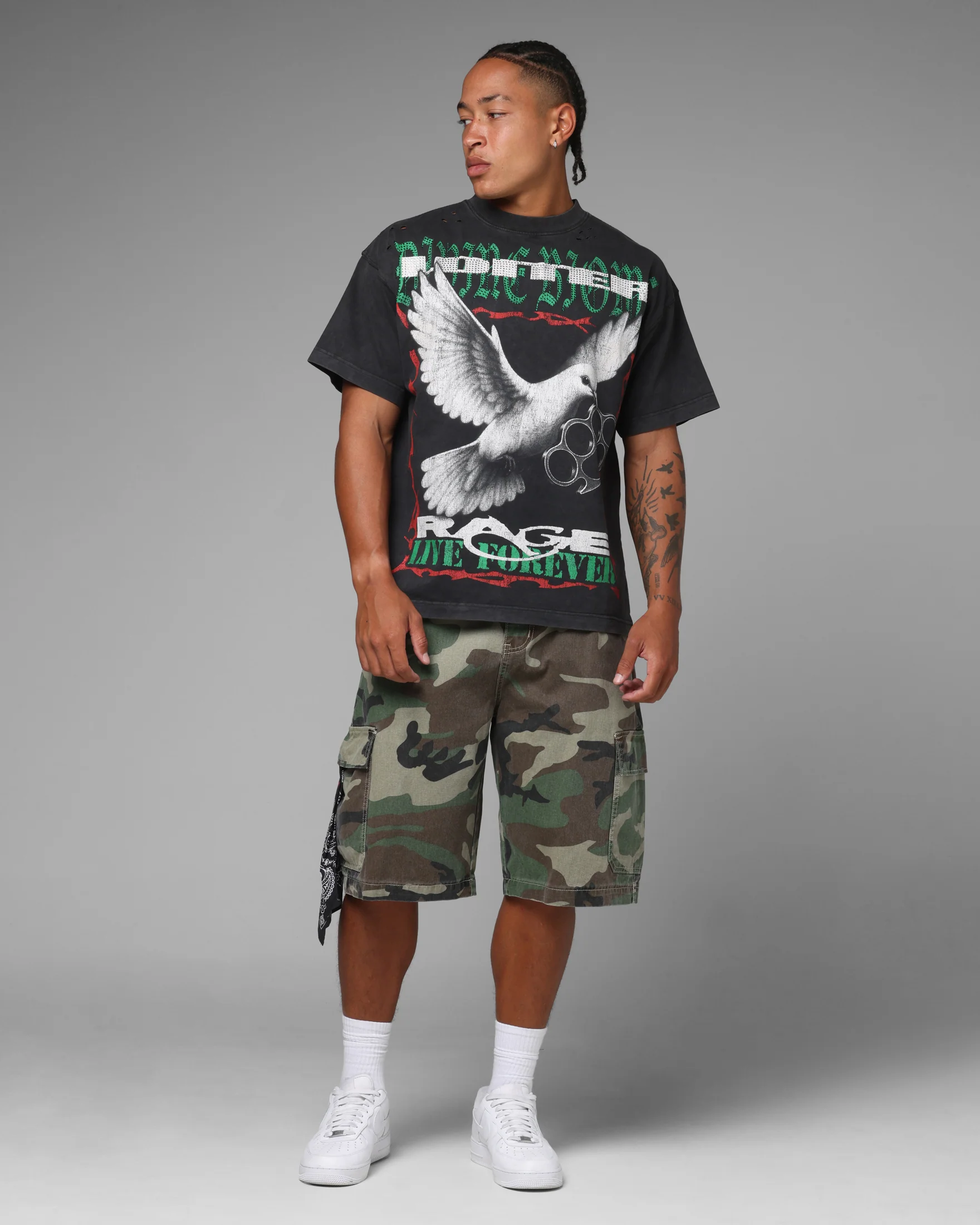 Loiter Star Born Cargo Shorts Camo - Image 2