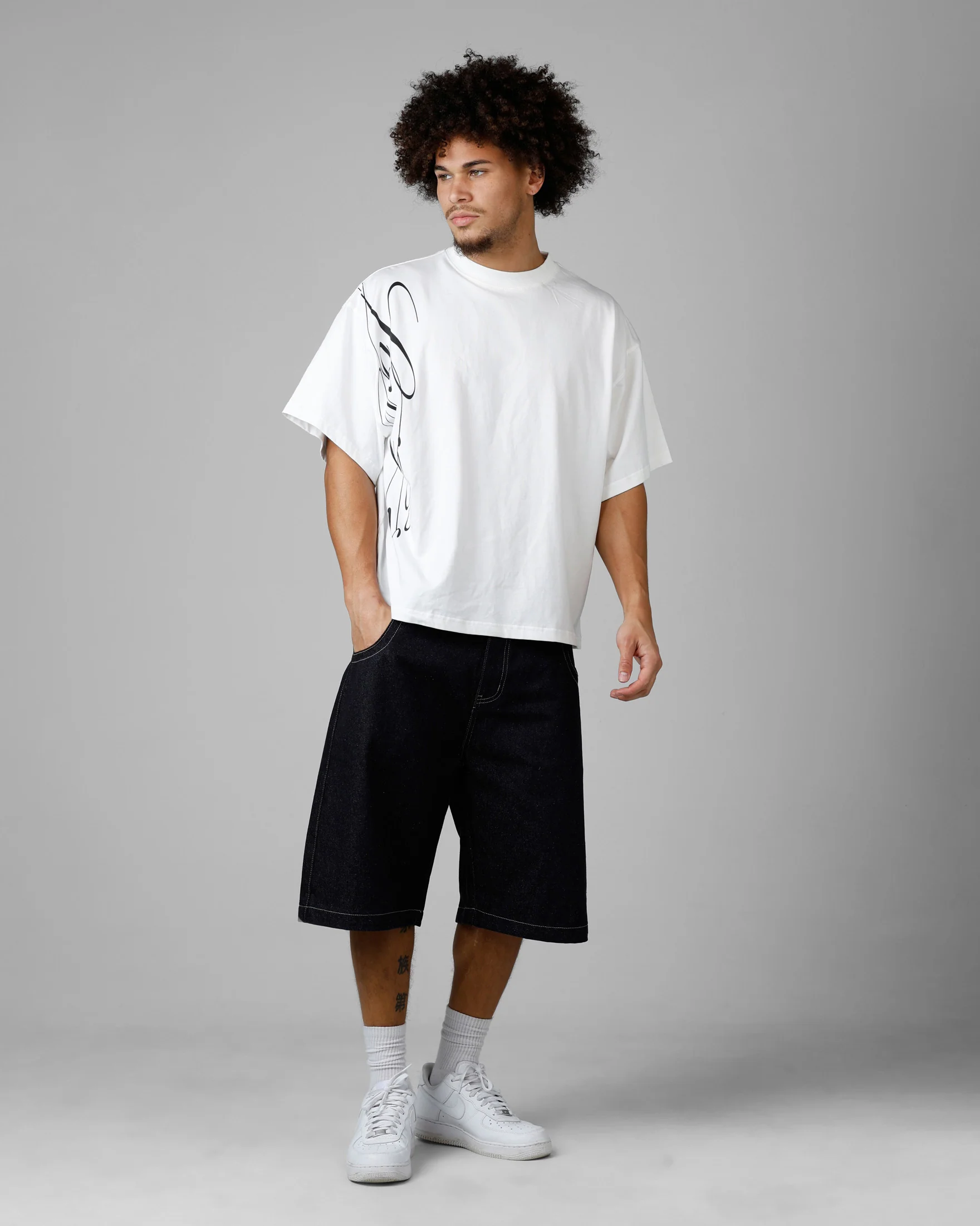 Loiter Star Born Denim Jorts Indigo - Image 2