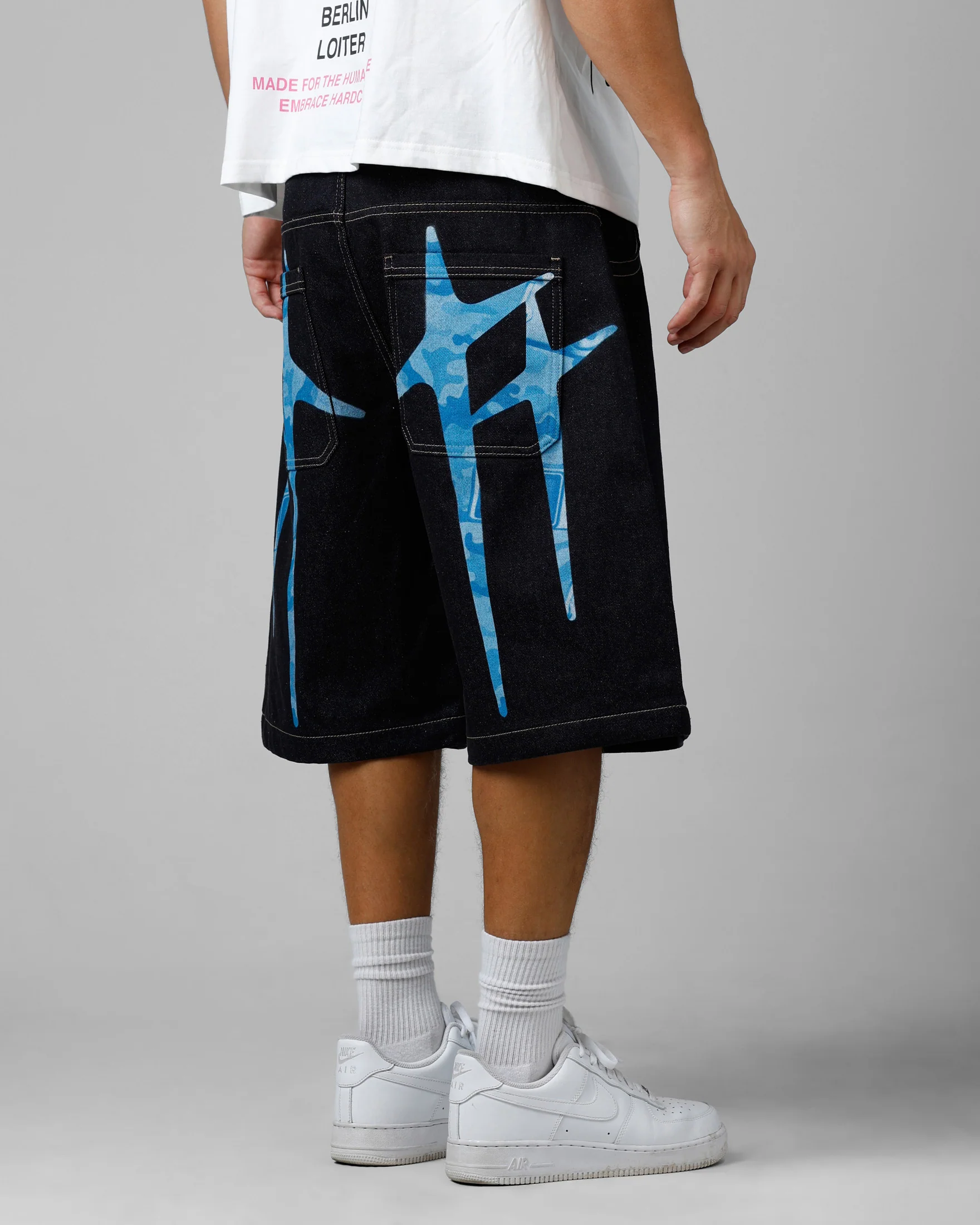 Loiter Star Born Denim Jorts Indigo - Image 3