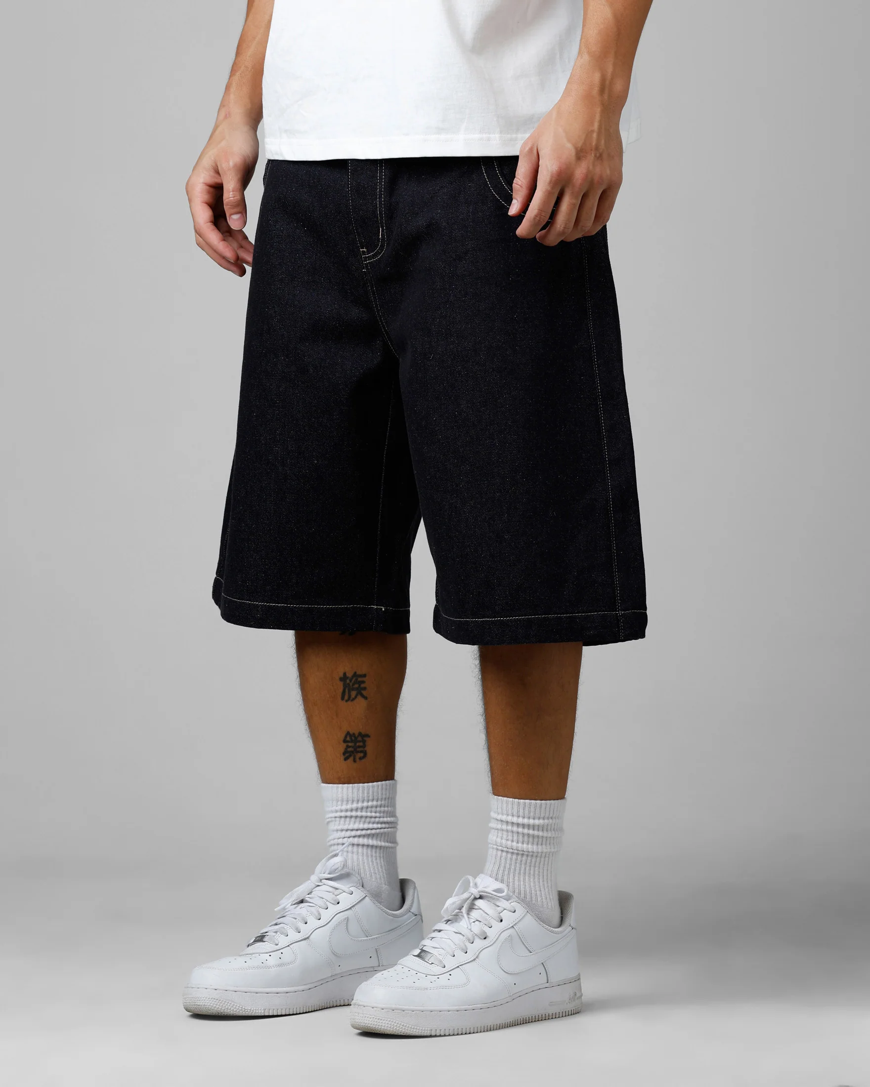 Loiter Star Born Denim Jorts Indigo - Image 4