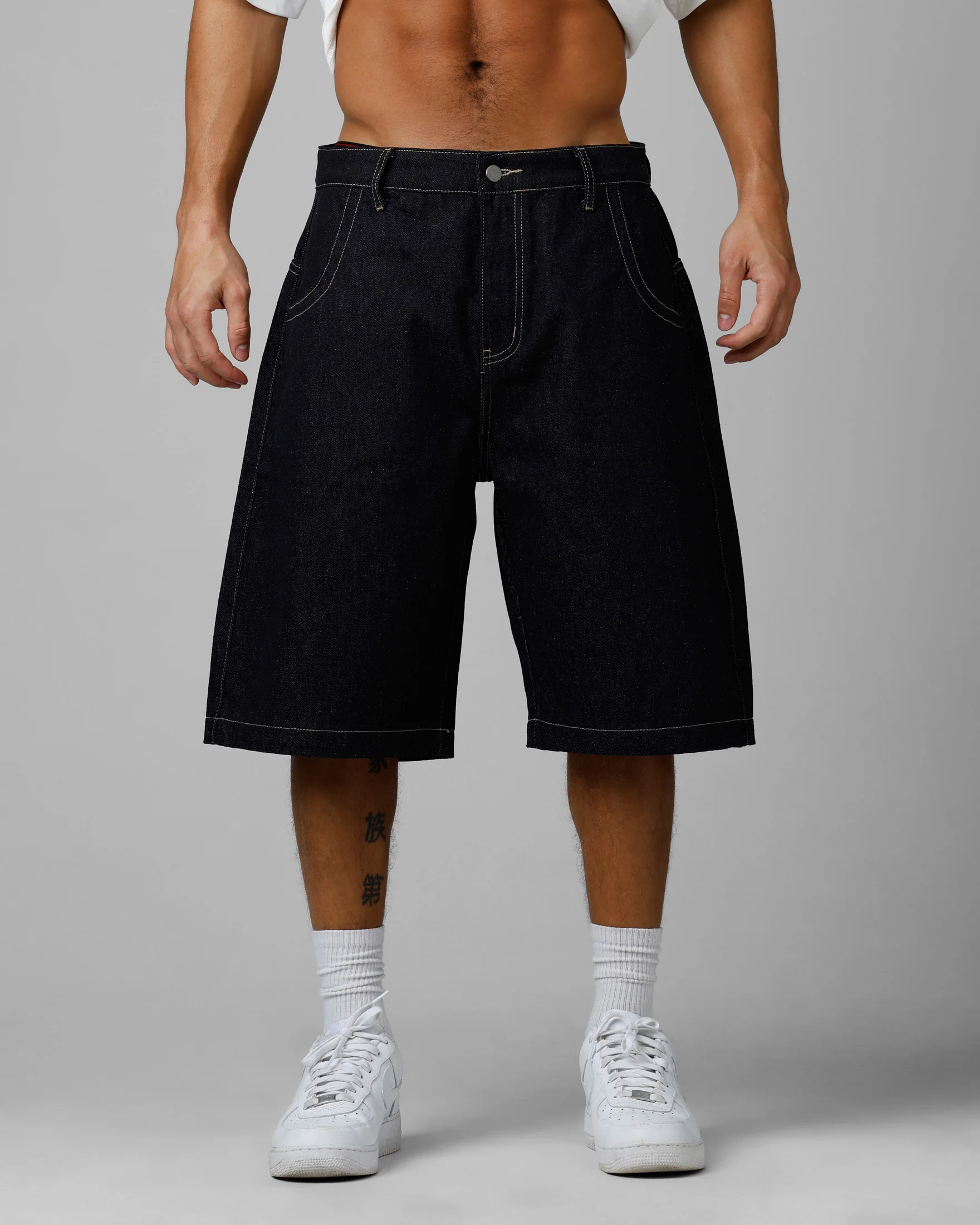 Loiter Star Born Denim Jorts Indigo - Image 6