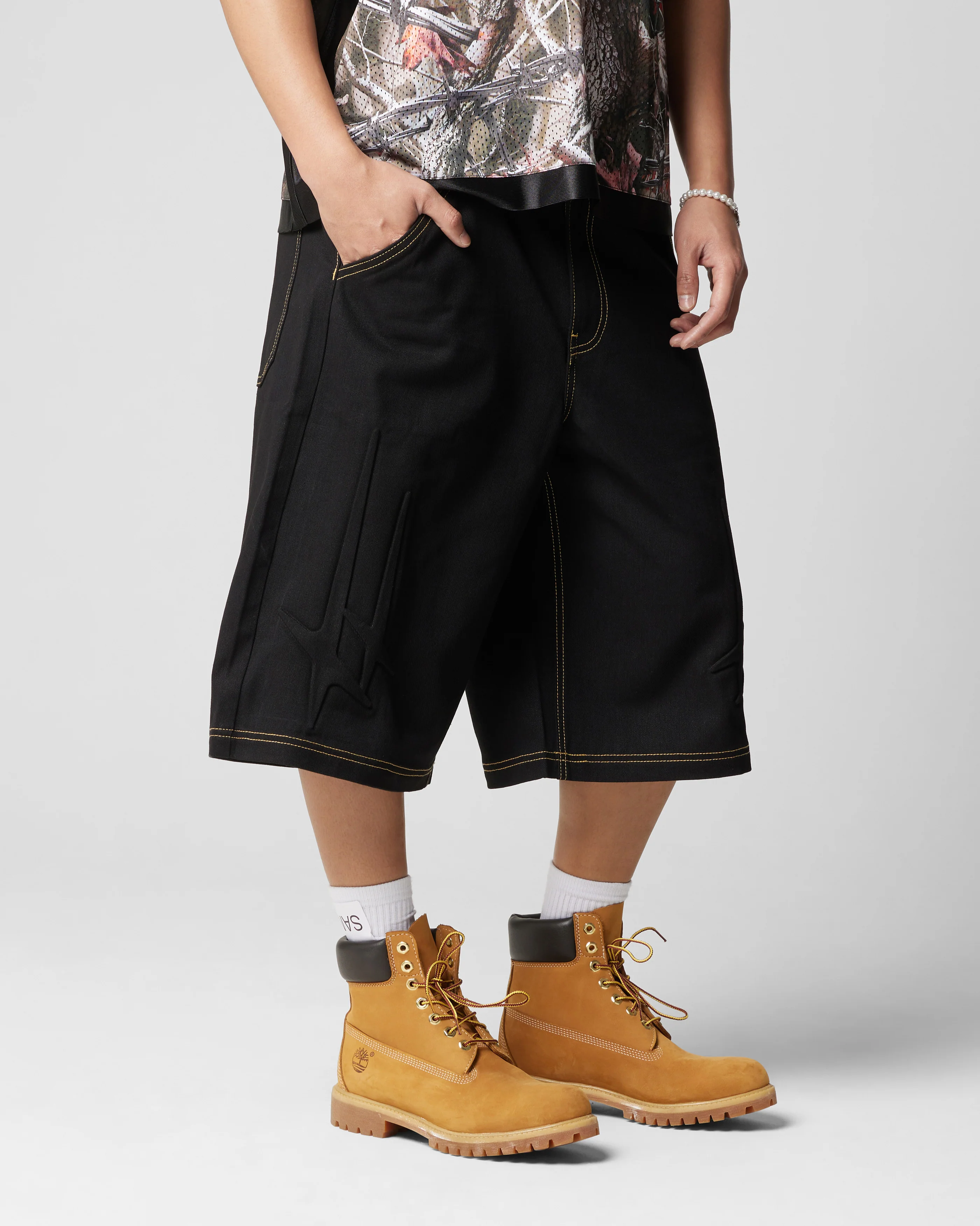 Loiter Star Child Jorts Black - Image 5