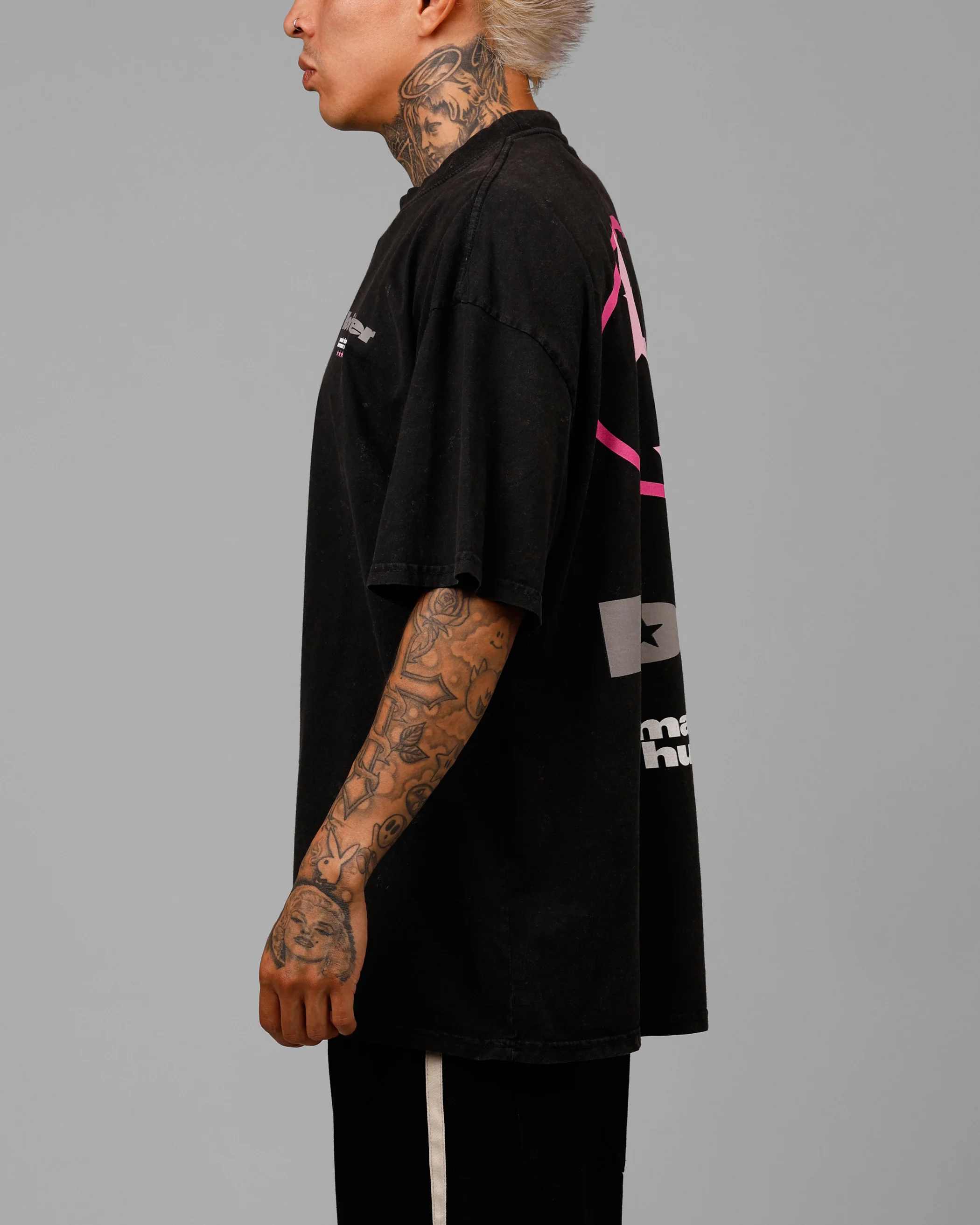 Star Child T-Shirt Black Acidwash - Image 5