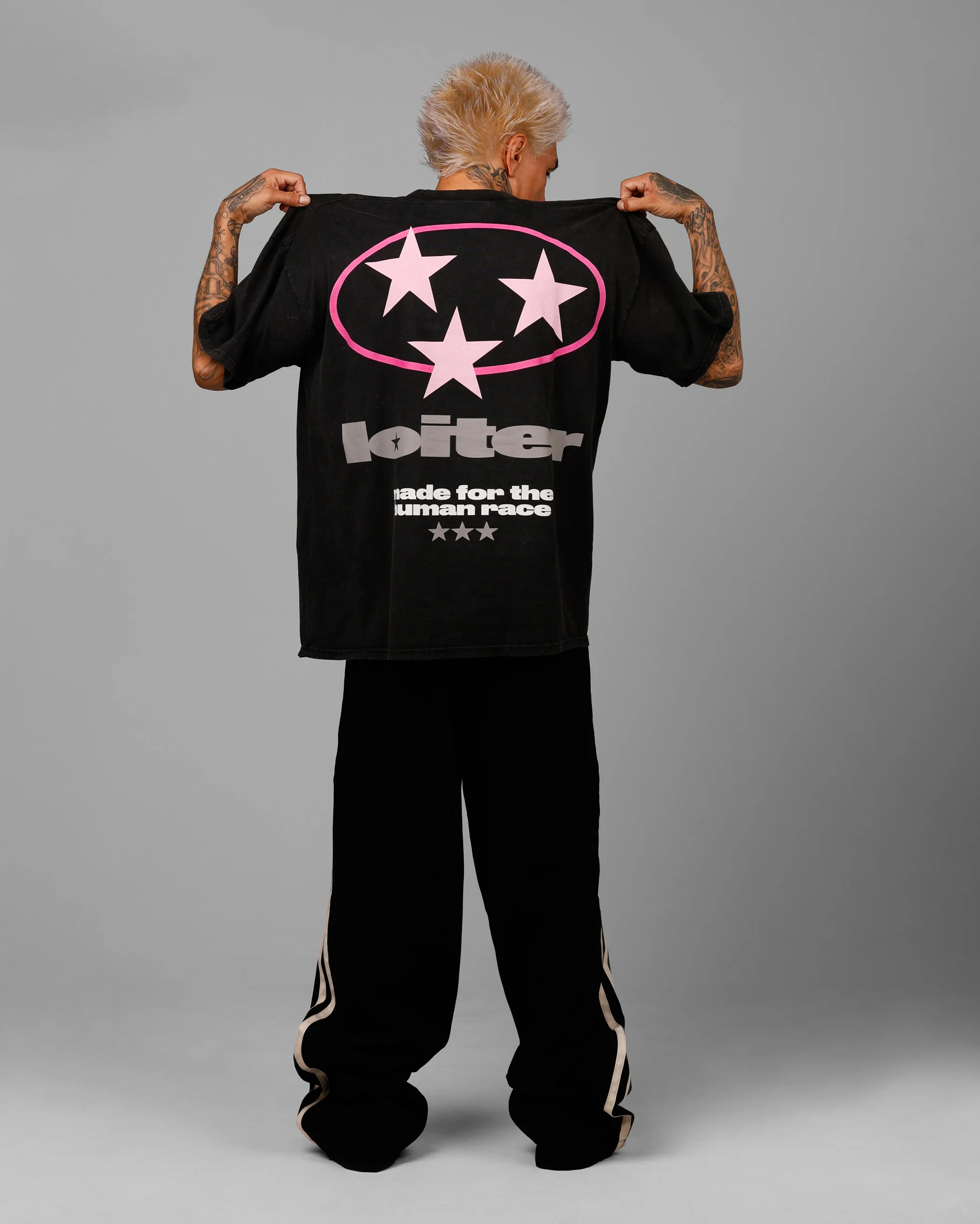 Star Child T-Shirt Black Acidwash - Image 6