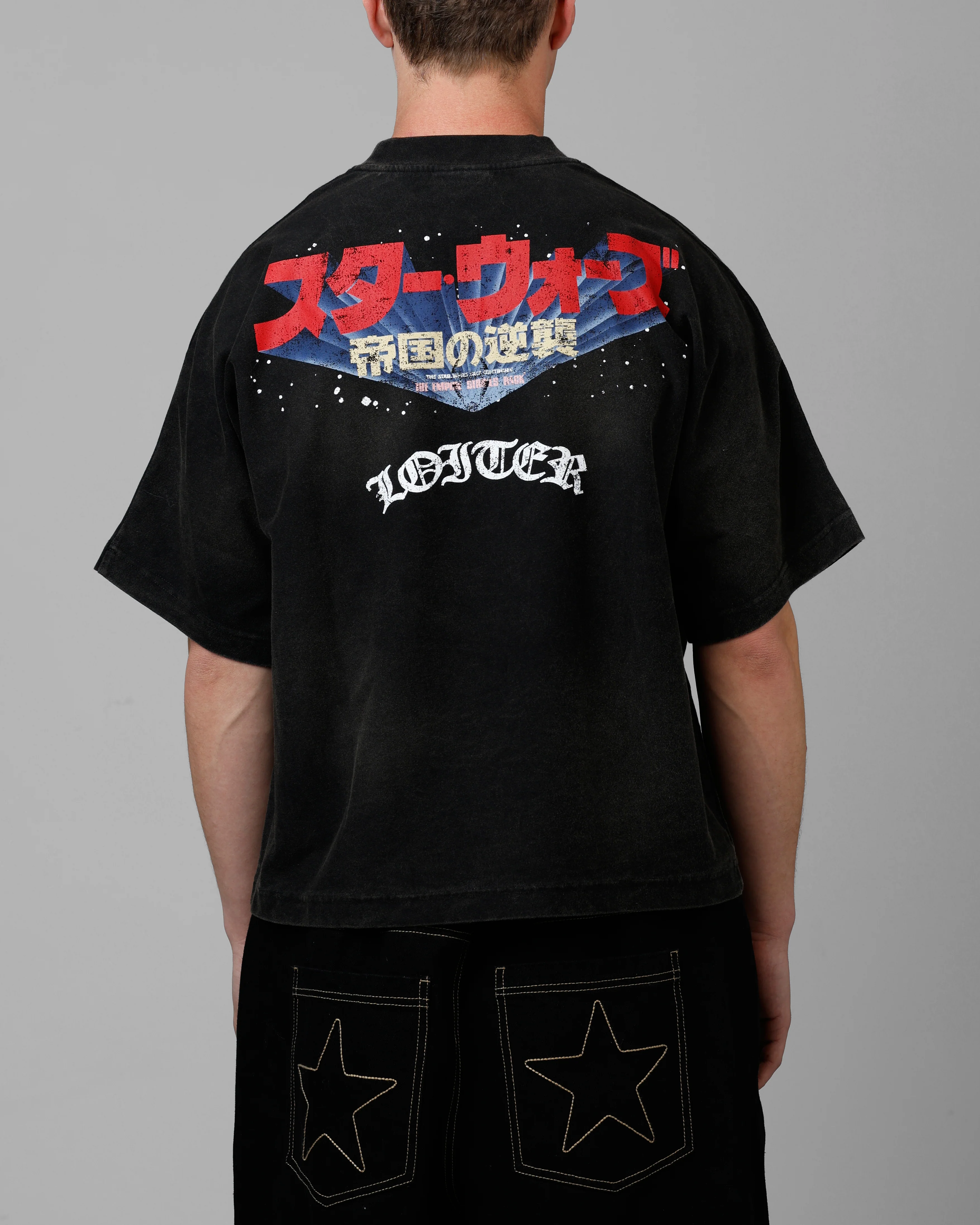 Star Wars Vintage T-Shirt Washed Black - Image 2