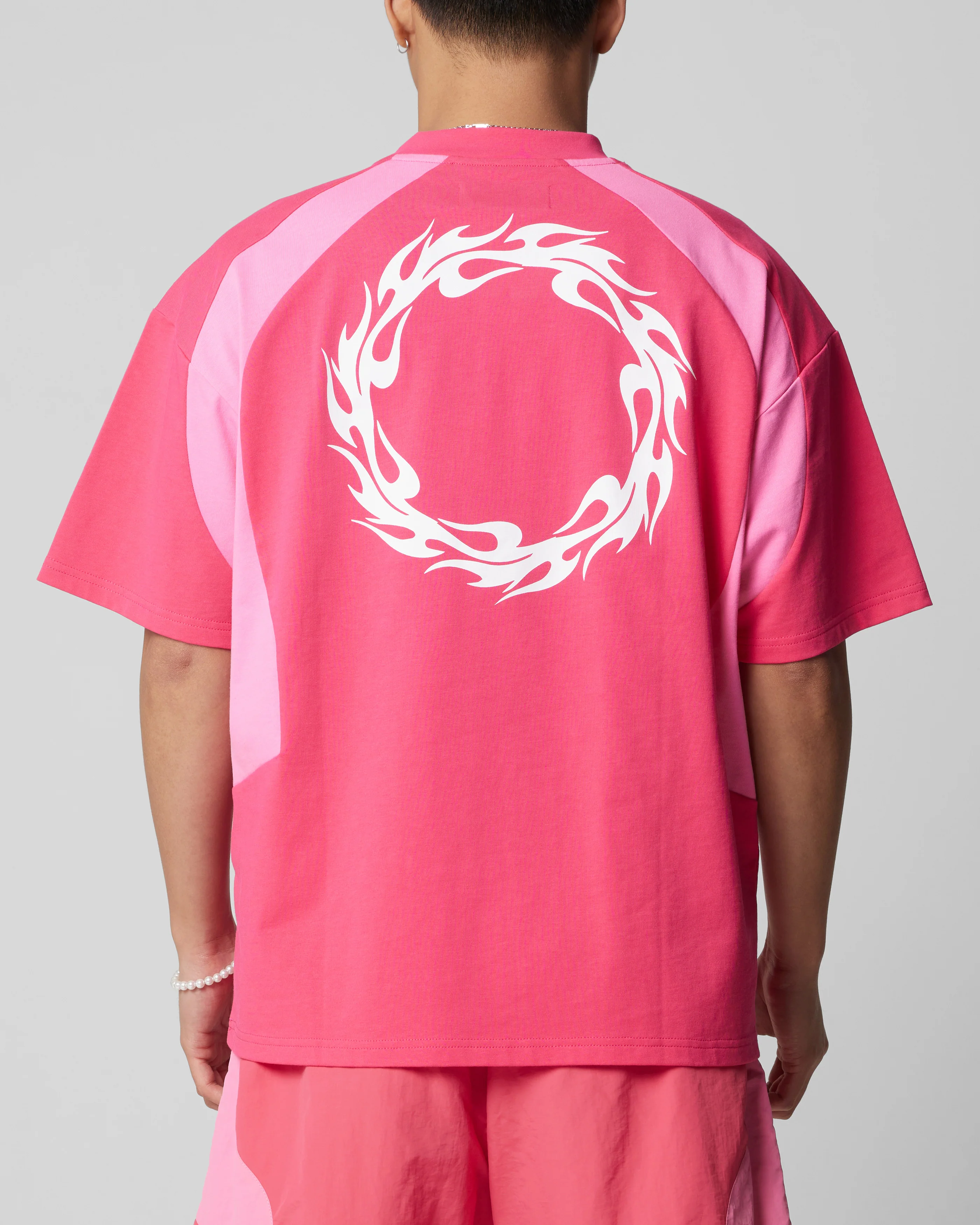 Loiter Subcultural Panel T-Shirt Pink - Image 2